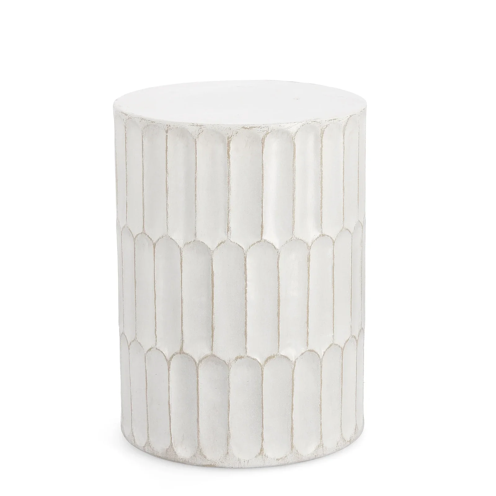 Couchtisch rund 40,5x40,5 Weiß Caesar