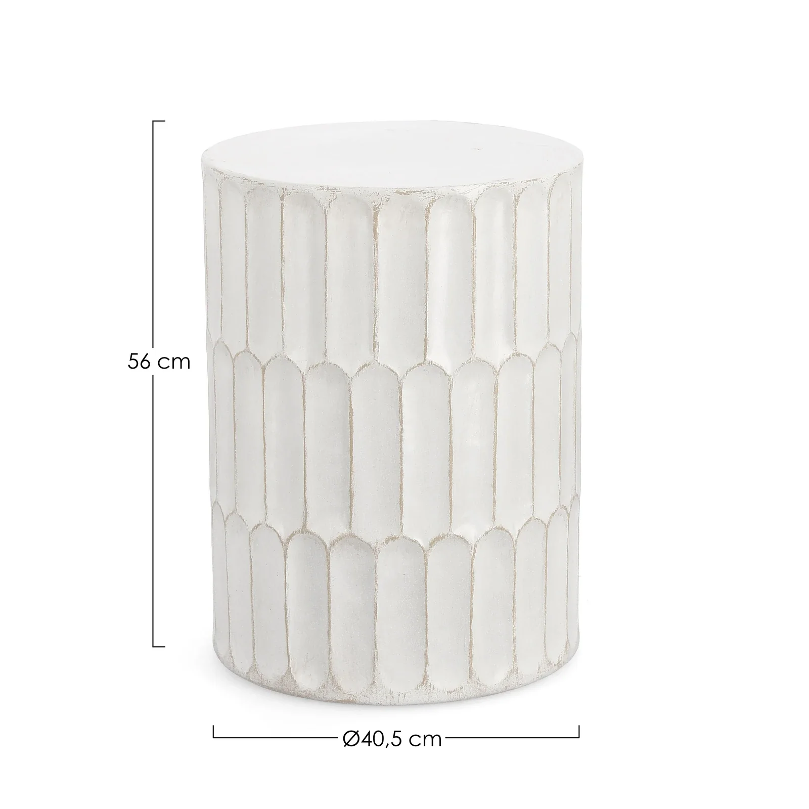 Couchtisch rund 40,5x40,5 Weiß Caesar - Image 4
