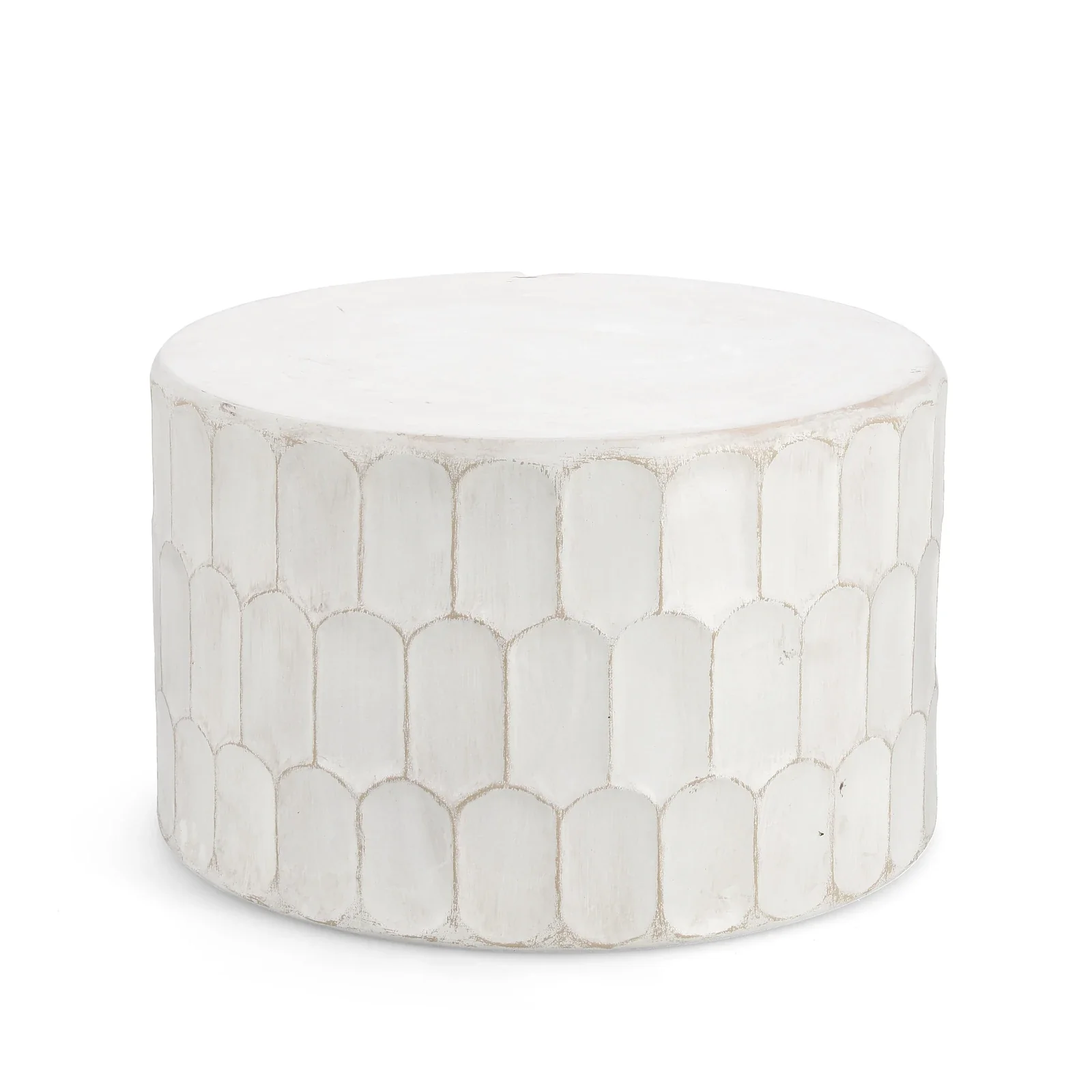 Couchtisch rund 66x66 Weiß Caesar