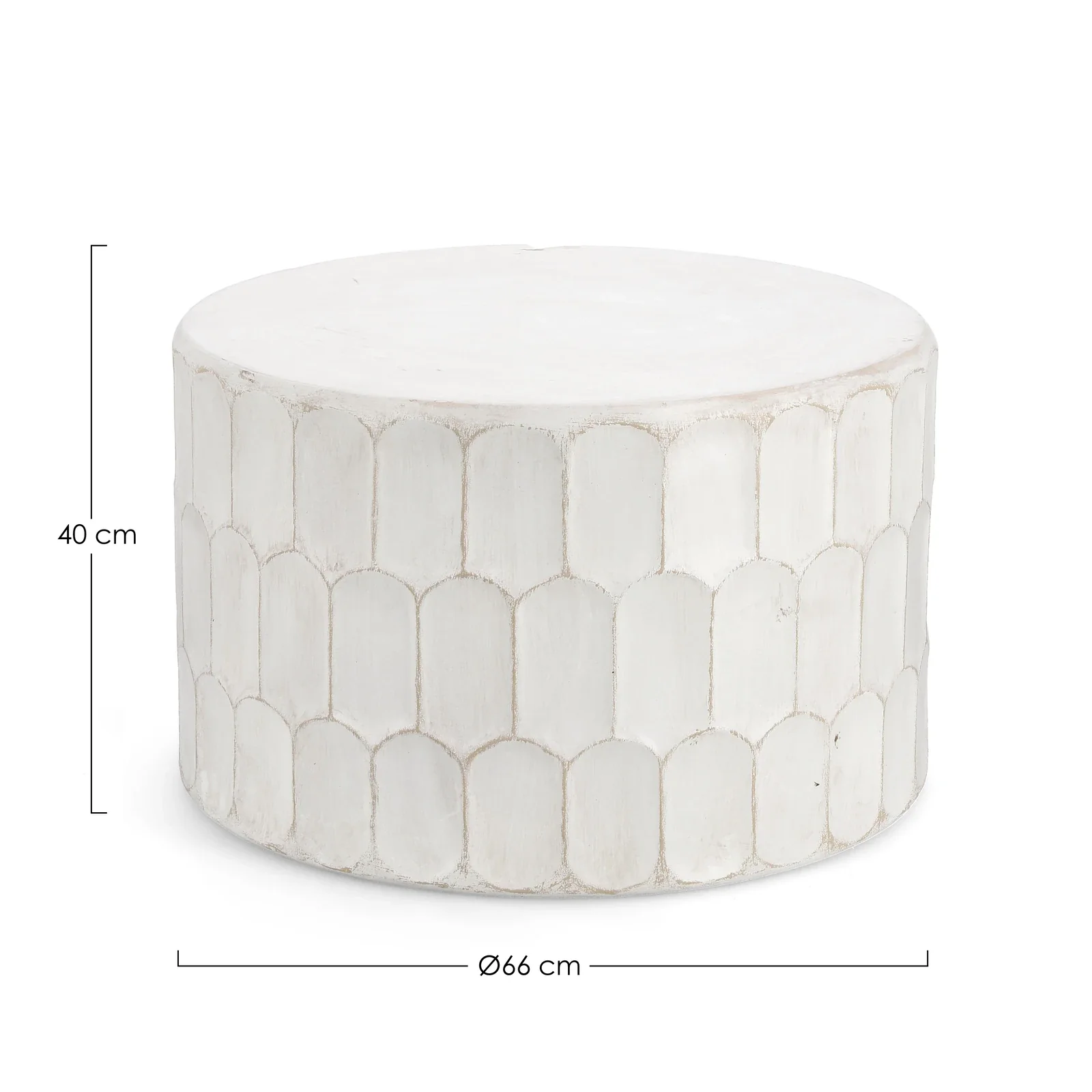 Couchtisch rund 66x66 Weiß Caesar - Image 4