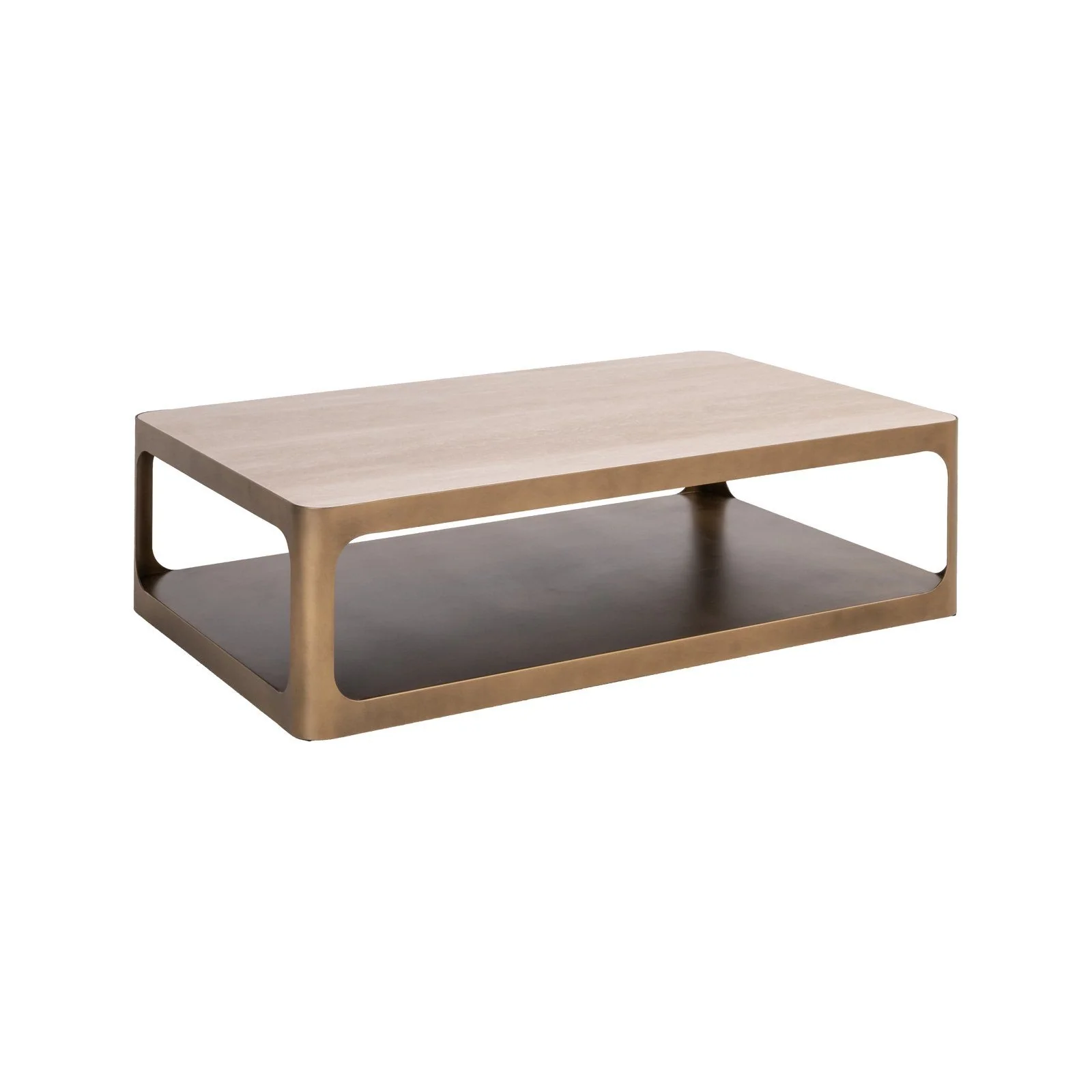 Couchtisch Claridge mit Glas in beige, 130x80x35 cm - Image 2