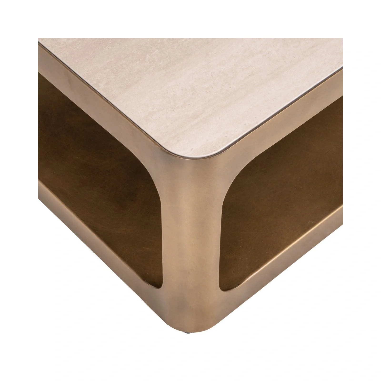 Couchtisch Claridge mit Glas in beige, 130x80x35 cm - Image 4