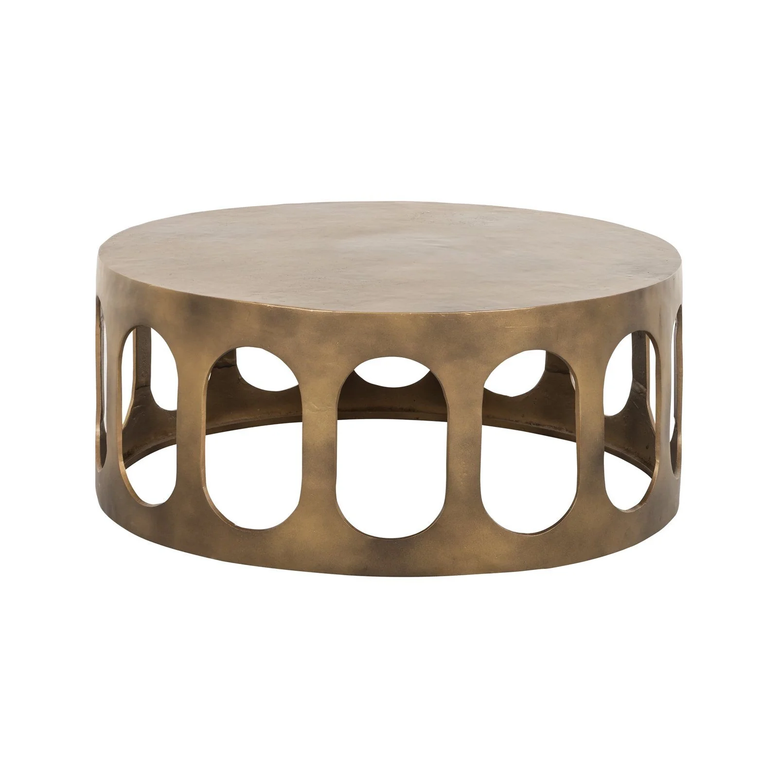 Couchtisch Du Pont in brushed gold, 86x86x36 cm