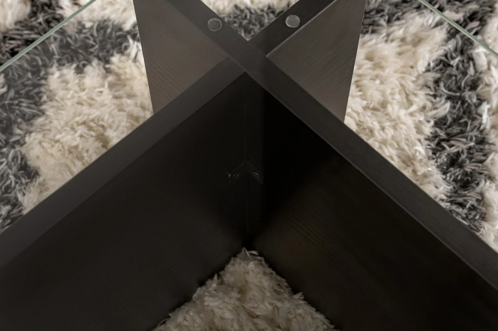 Couchtisch Flavio aus melaminbeschichteten Holz und gehärtetem Glas, 105×65×30 cm - Image 14