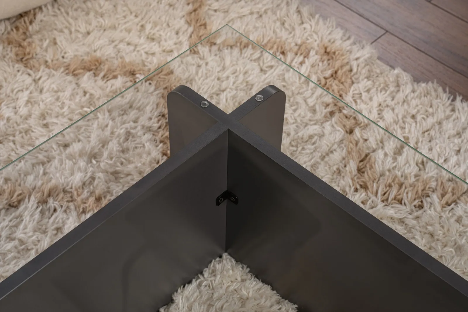 Couchtisch Flavio aus melaminbeschichteten Holz und gehärtetem Glas, 105×65×30 cm - Image 22