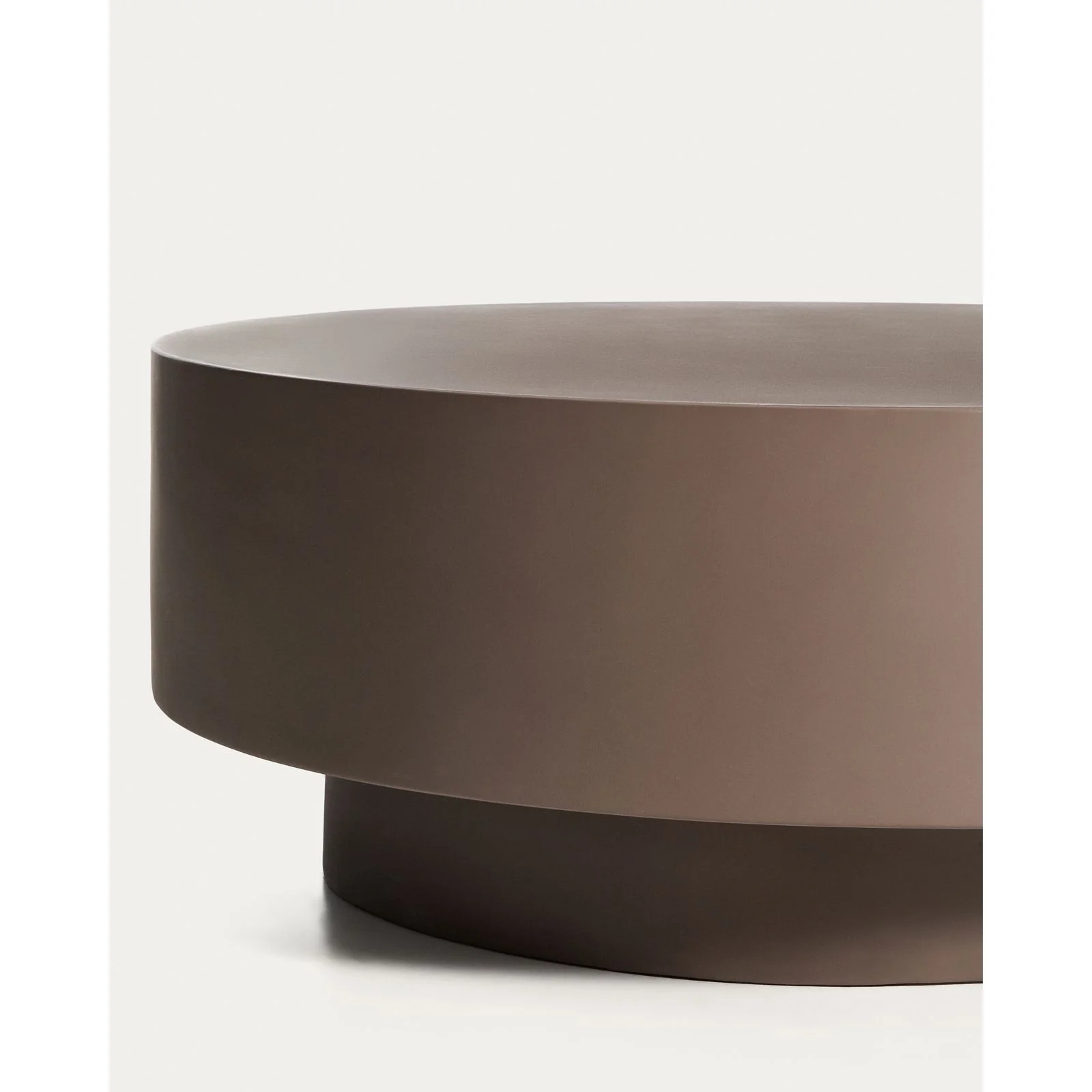 Couchtisch Garbet aus braunem Zement, Ø 80 cm - Image 6