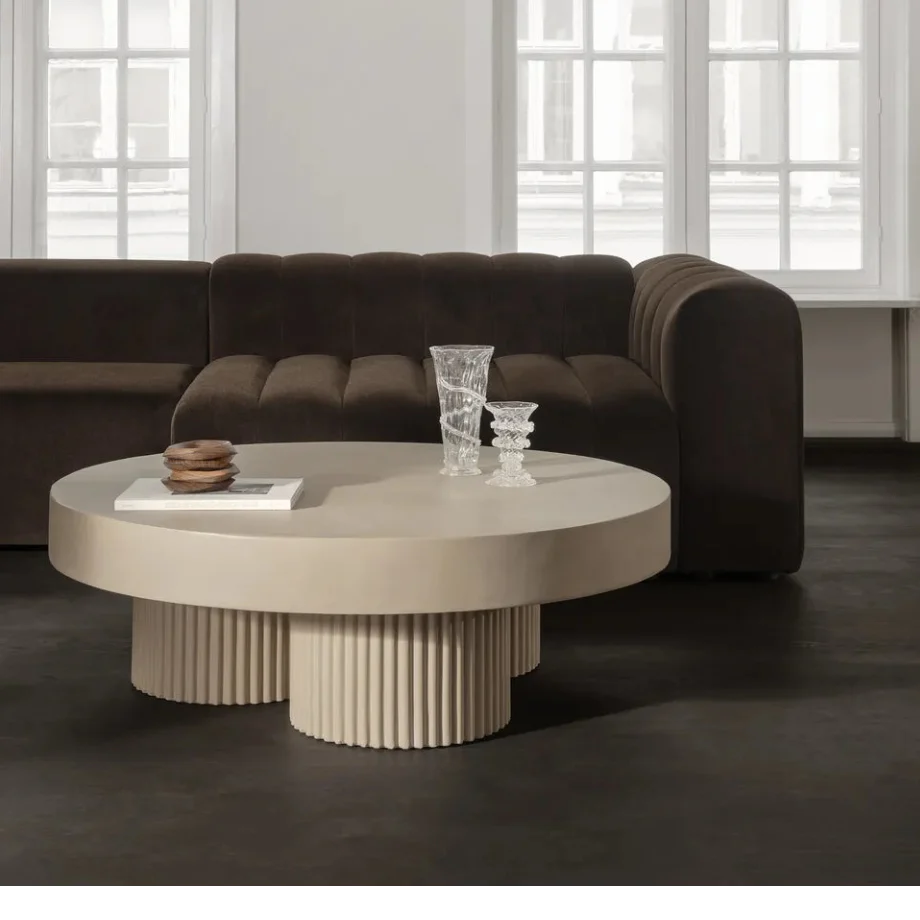 Couchtisch Gear aus Beton, rund, 120×120×39 cm - Image 14