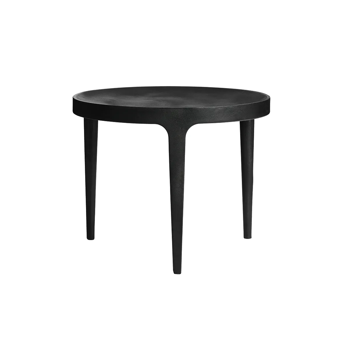 Couchtisch Ghost aus Aluminium in Schwarz, 50×50×40 cm