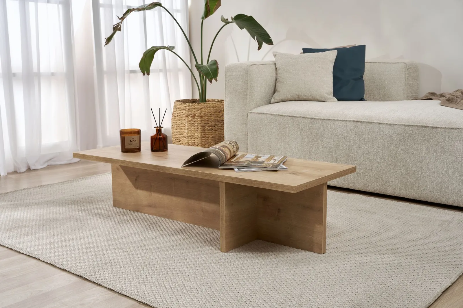 Couchtisch Harbor aus Holz, 120×45×30 cm - Image 10
