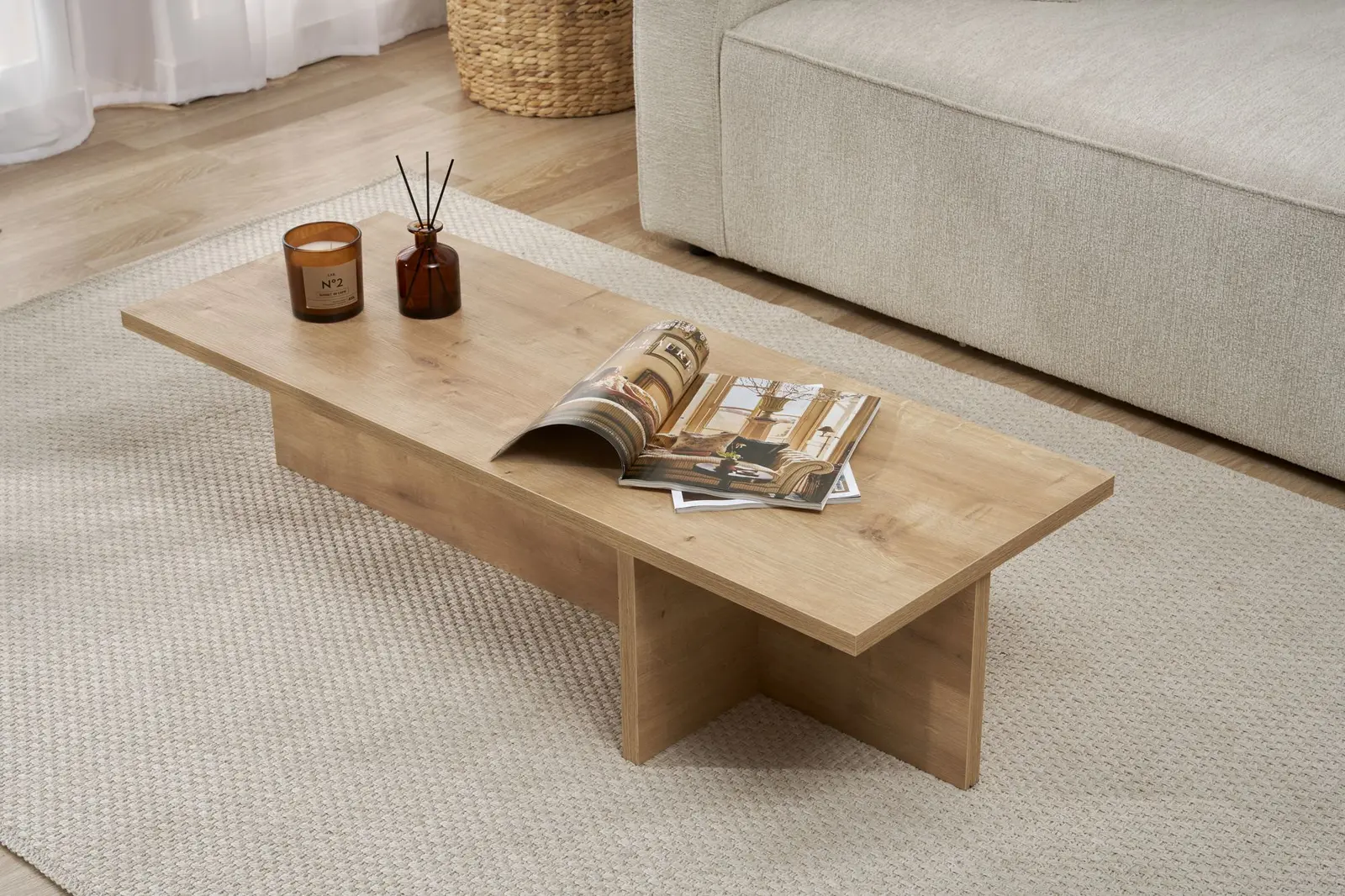 Couchtisch Harbor aus Holz, 120×45×30 cm - Image 11