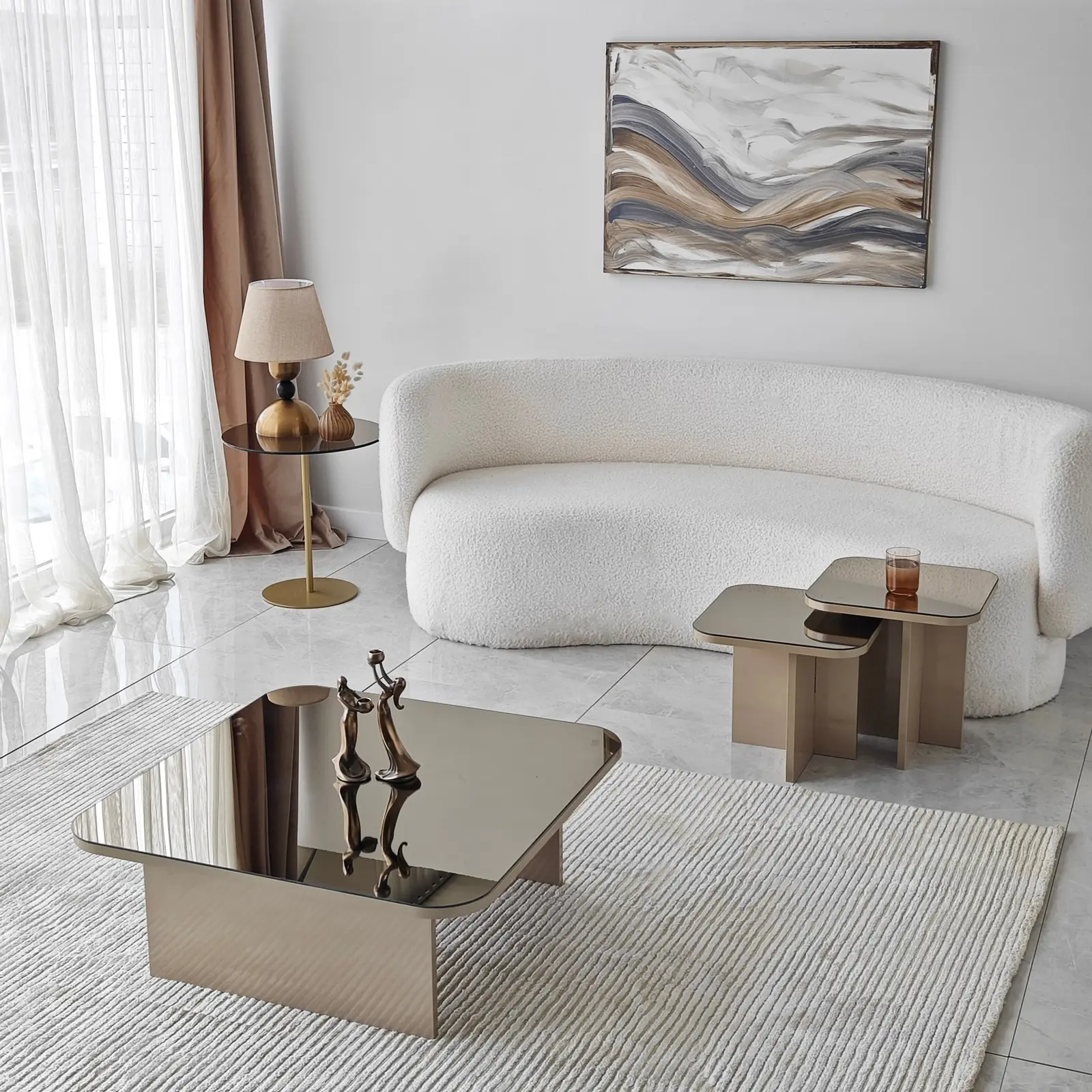 Couchtisch Jazz aus melaminbeschichteten Holz, 80×80×30 cm - Image 5