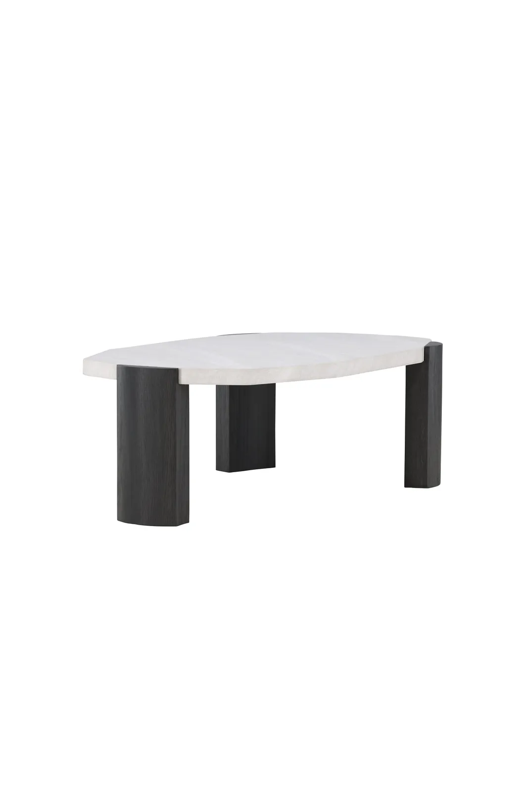 Couchtisch Kres mit beigem Steinlook, 71x125x40 cm - Image 11
