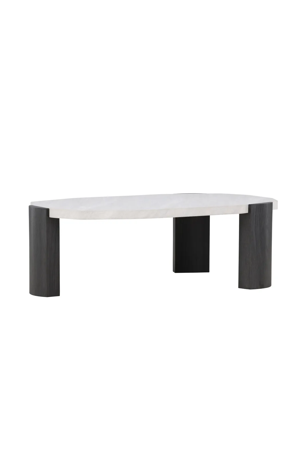 Couchtisch Kres mit beigem Steinlook, 71x125x40 cm - Image 12