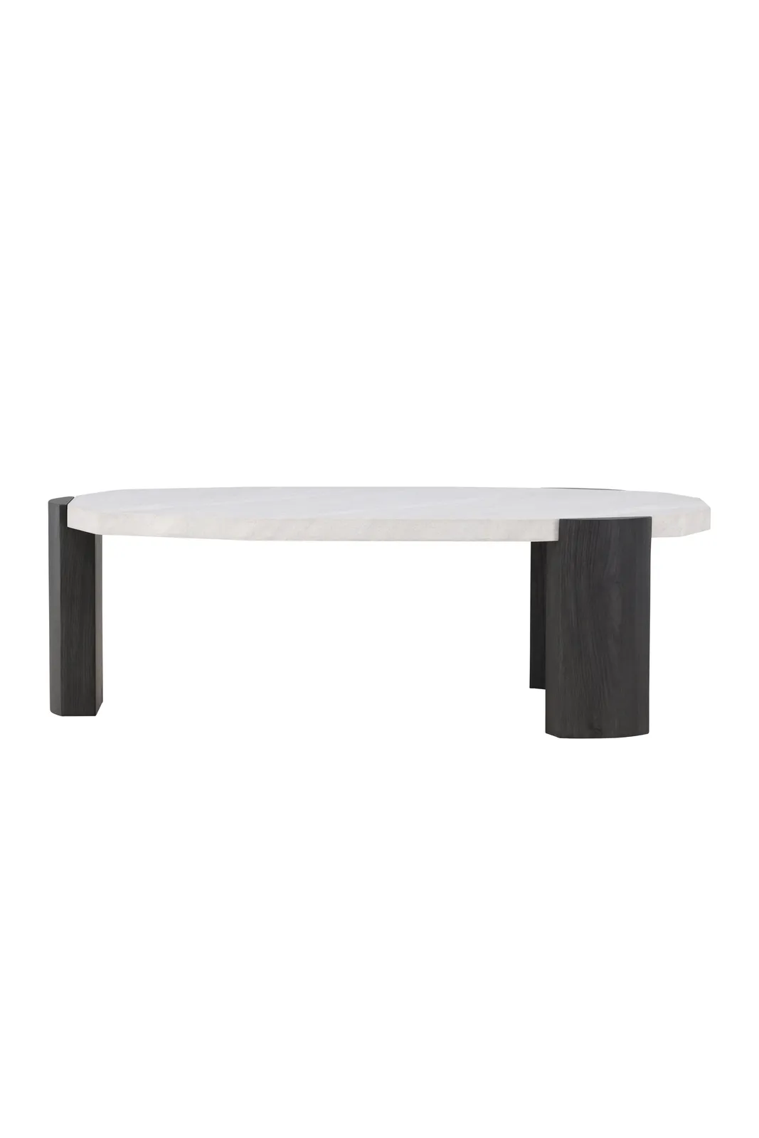 Couchtisch Kres mit beigem Steinlook, 71x125x40 cm - Image 13