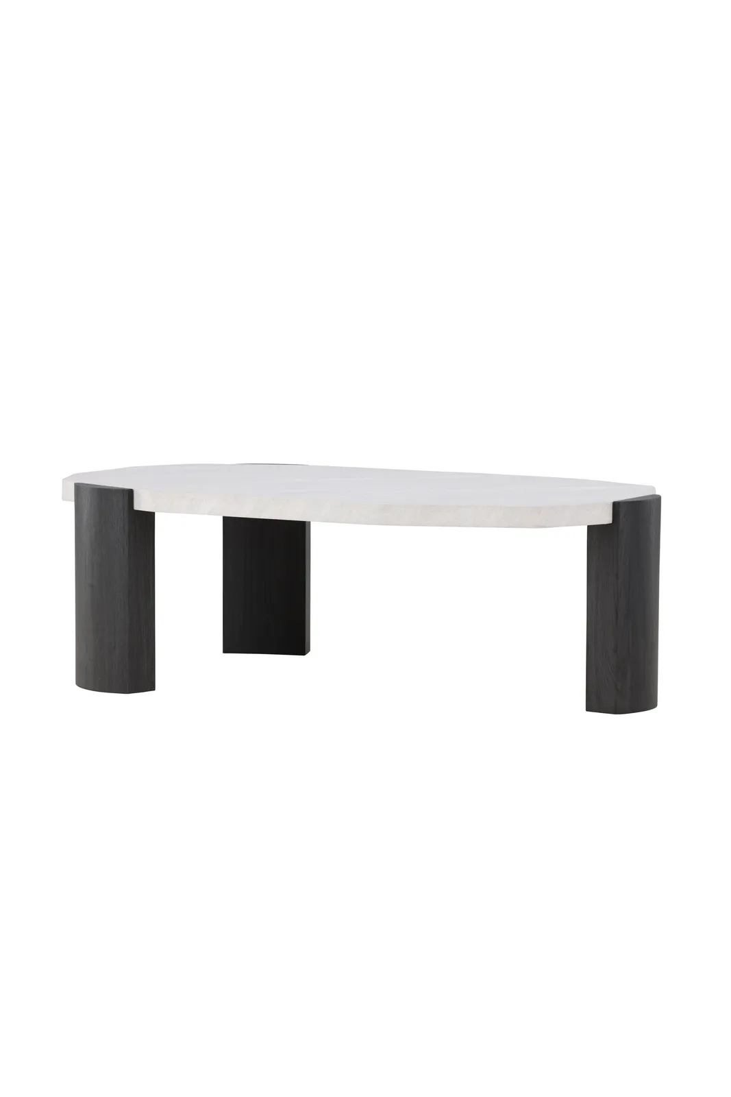 Couchtisch Kres mit beigem Steinlook, 71x125x40 cm - Image 8