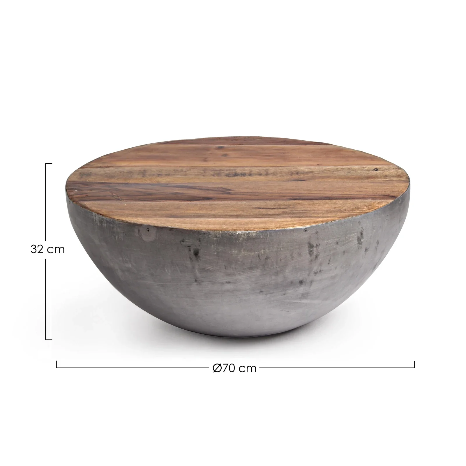 Couchtisch rund 70x70 Grau Lancaster - Image 4