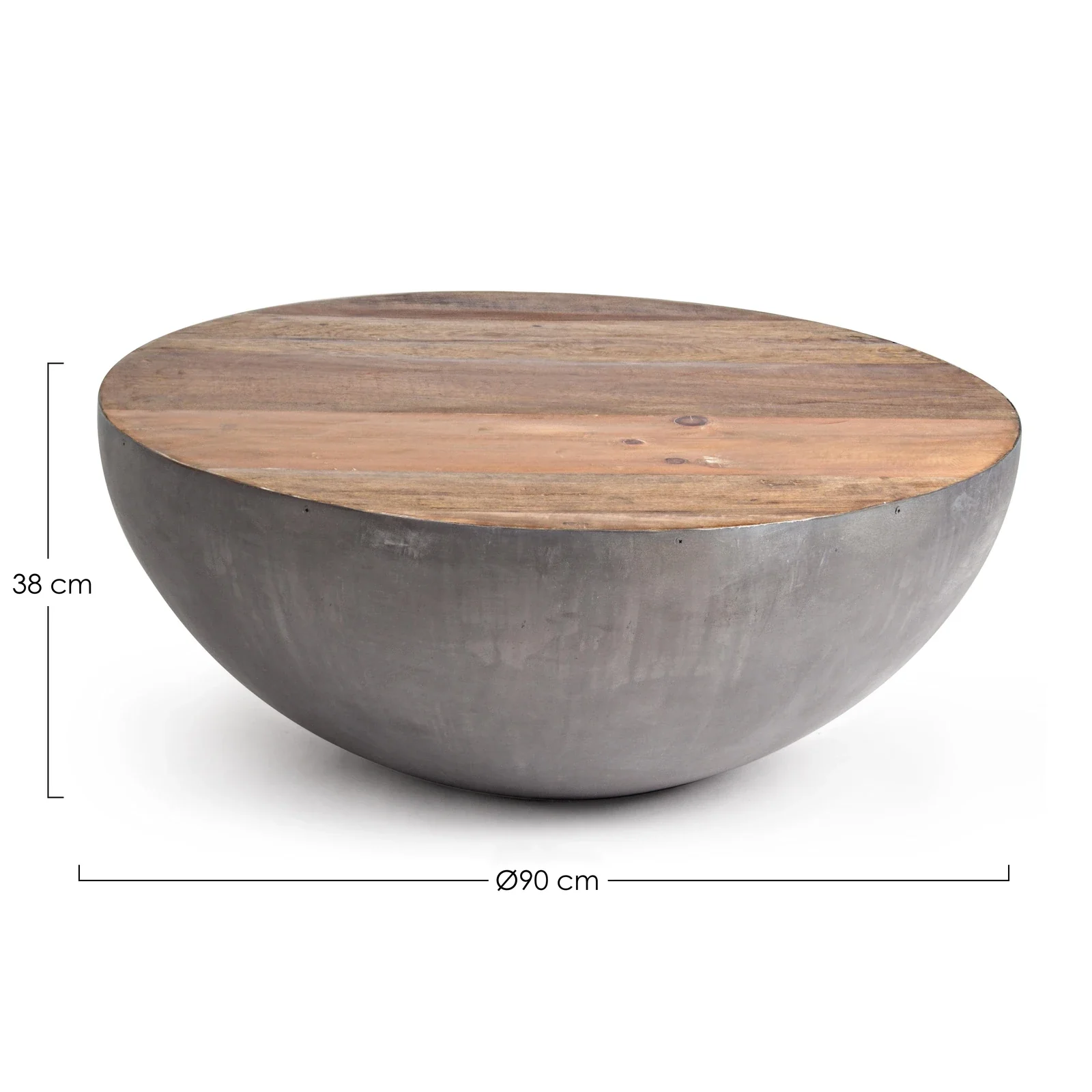 Couchtisch rund 90x90 Grau Lancaster - Image 4