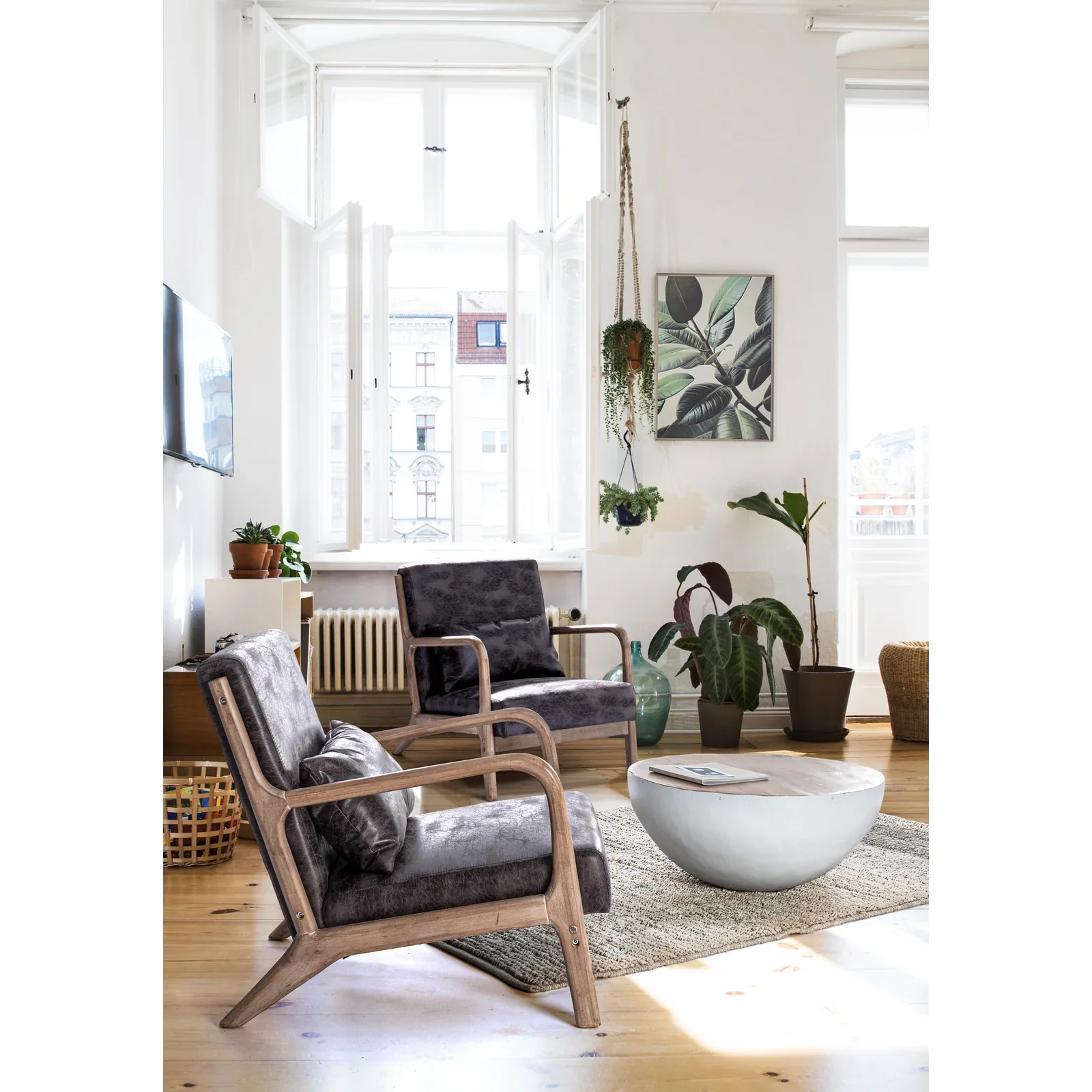 Couchtisch rund 90x90 Weiß Lancaster - Image 3