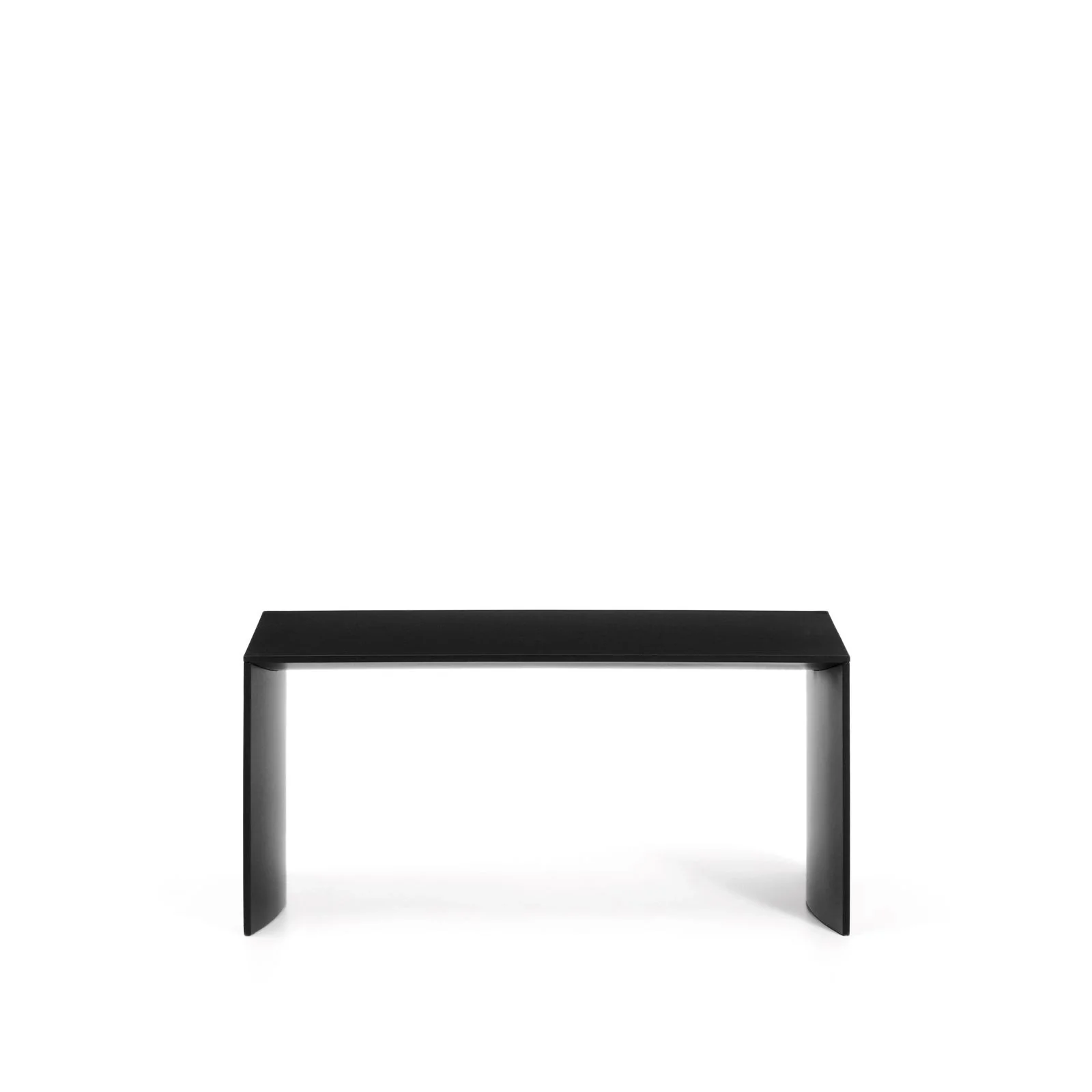 Couchtisch Litto aus schwarz lackiertem MDF 90 x 45 cm