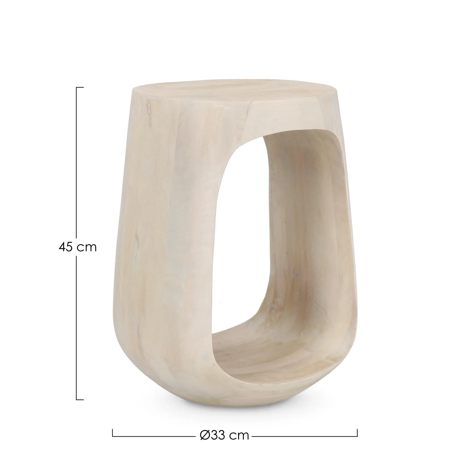 Couchtisch rund 33x33 Natur Lopez - Image 4