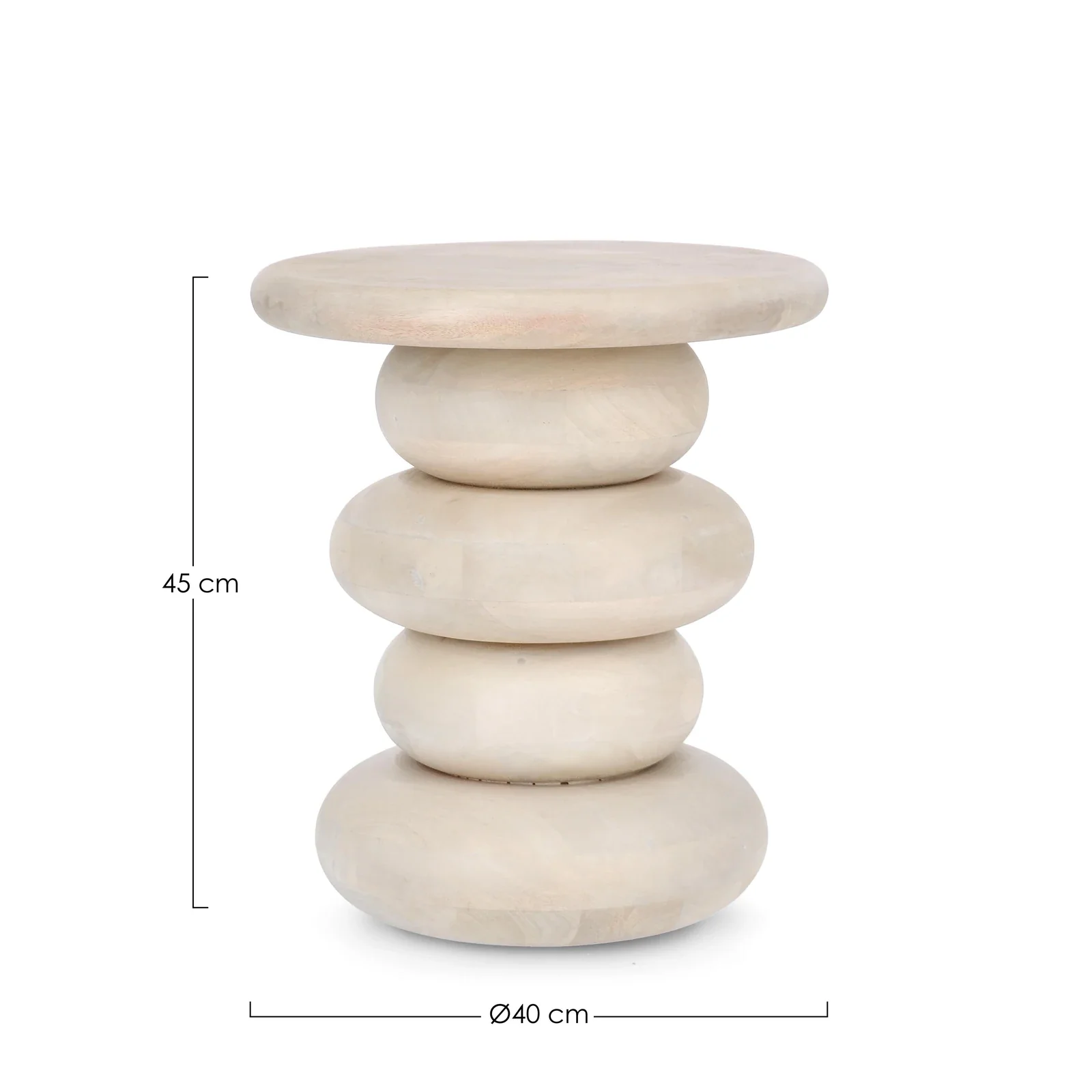 Couchtisch rund 40x40 Natur Lopez - Image 4