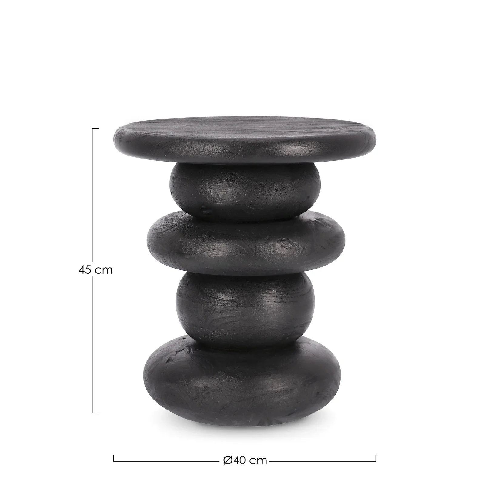 Couchtisch rund 40x40 Schwarz Lopez - Image 5