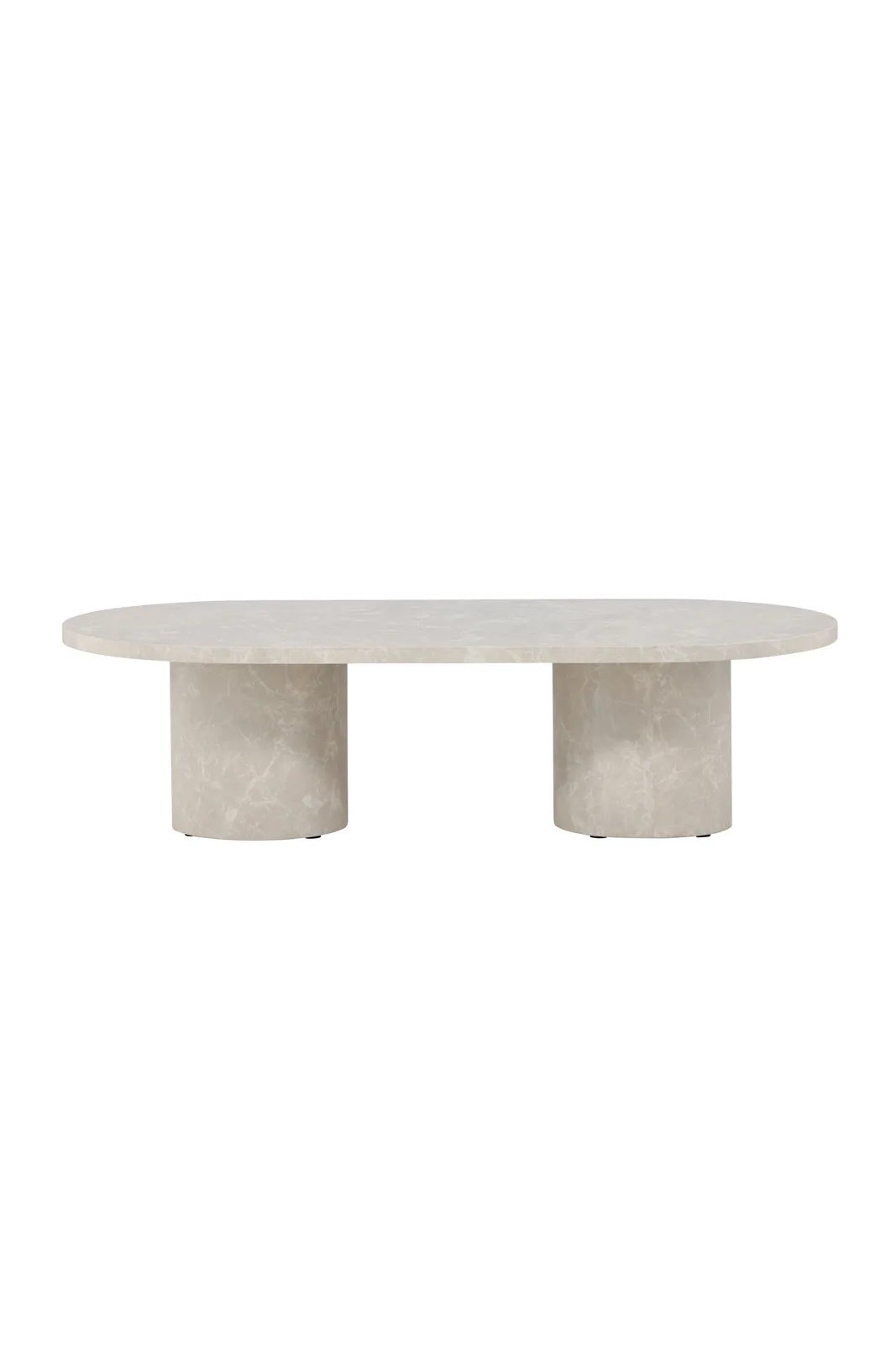 Couchtisch Narvik mit beigem Marmorlook, 60x120x33 cm