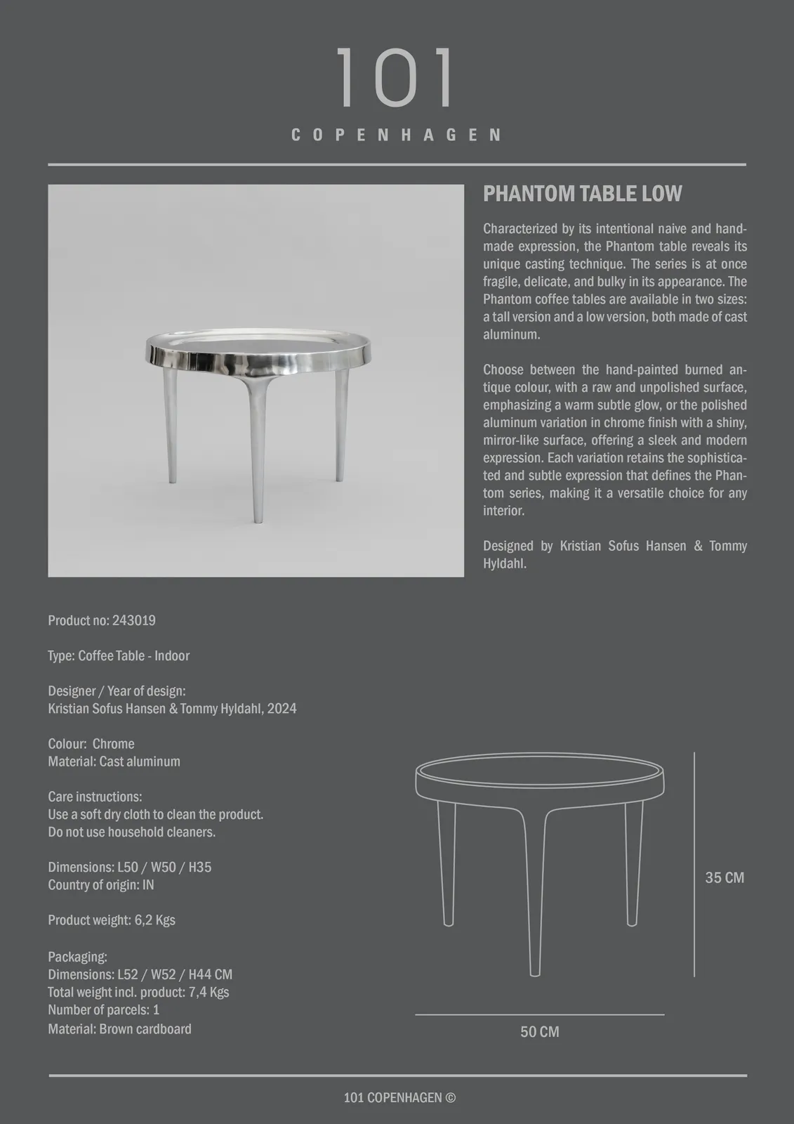 Couchtisch Phantom aus Metall oder Aluminium, Niedrig - Image 16