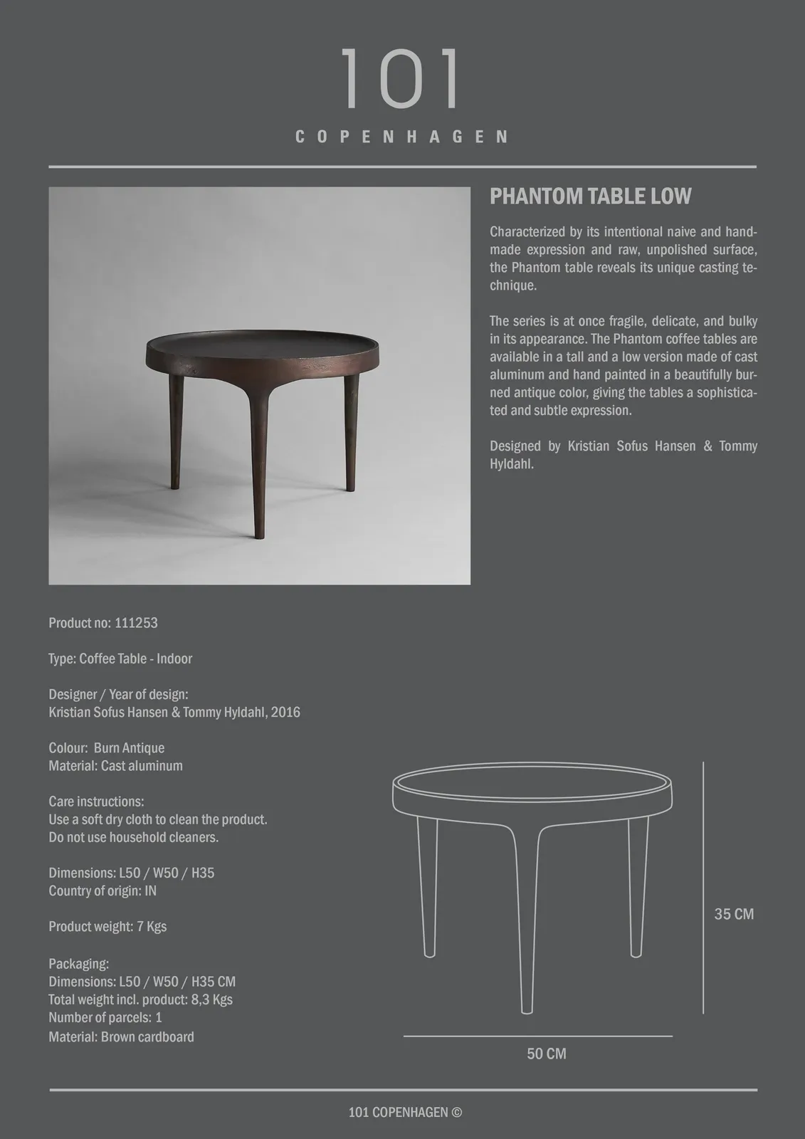 Couchtisch Phantom aus Metall oder Aluminium, Niedrig - Image 8