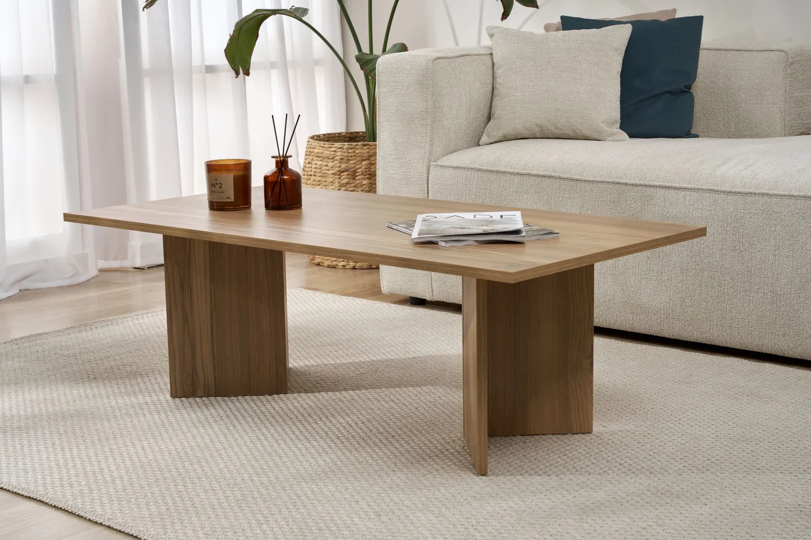 Couchtisch Sabin aus melaminbeschichteten Holz, 119×60×40 cm - Image 3