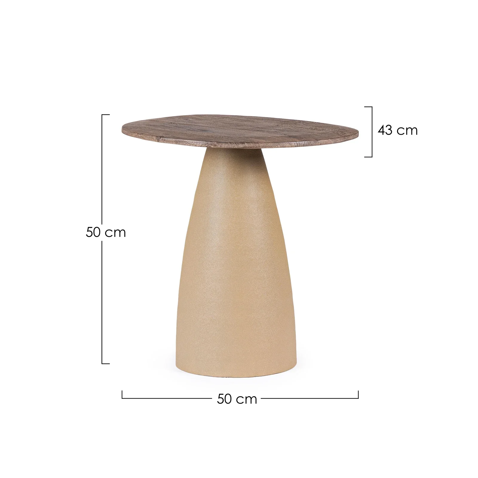 Couchtisch rustik Braun 50x50 Stanley - Image 4
