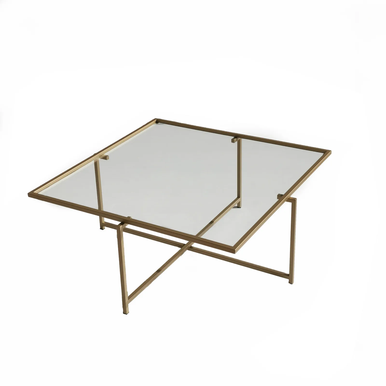 Couchtisch Sun S408 aus gehärtetem Glas und Metall, 85×85×35 cm - Image 12