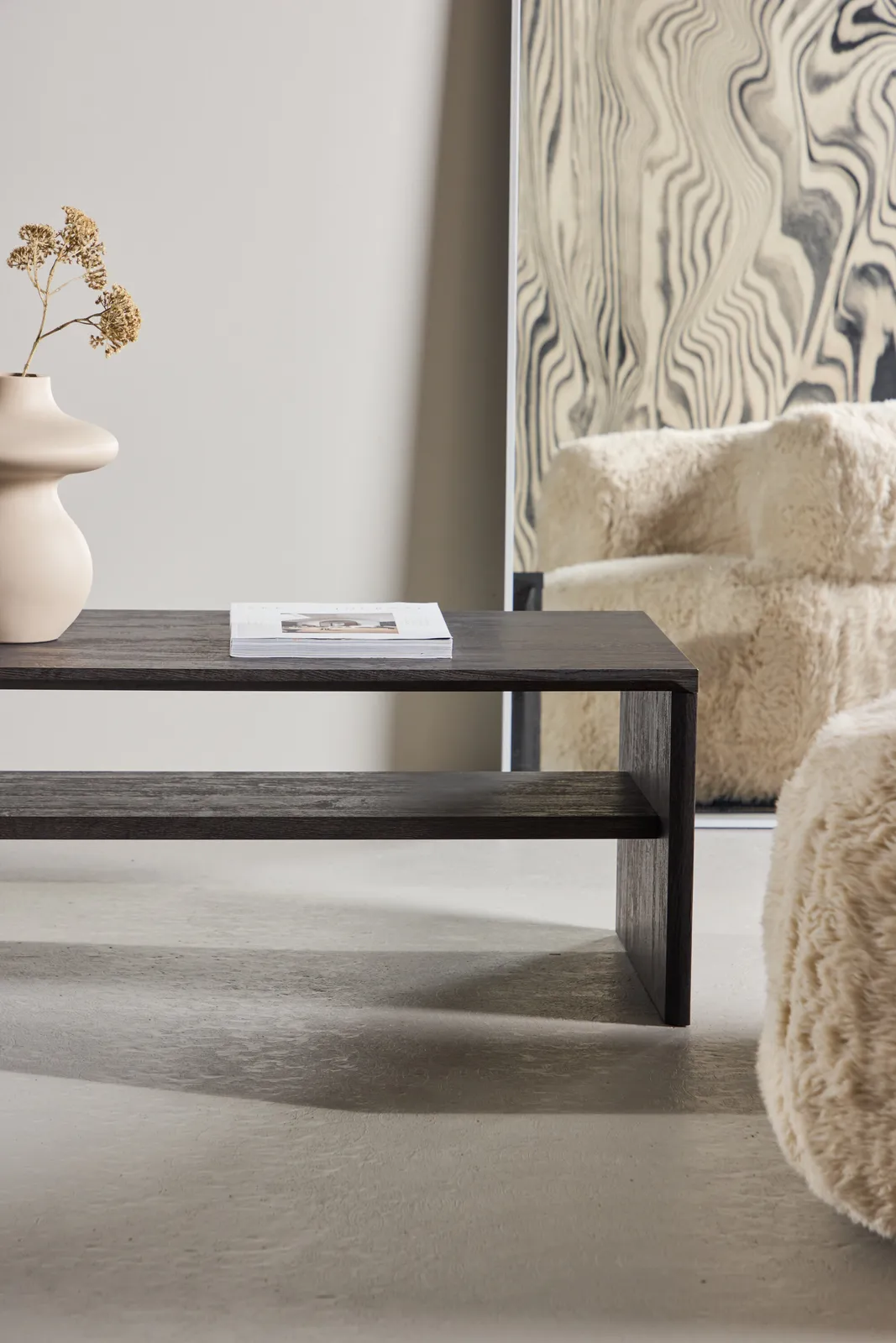 Couchtisch Telemarket in schwarz, 50x110x38 cm - Image 4