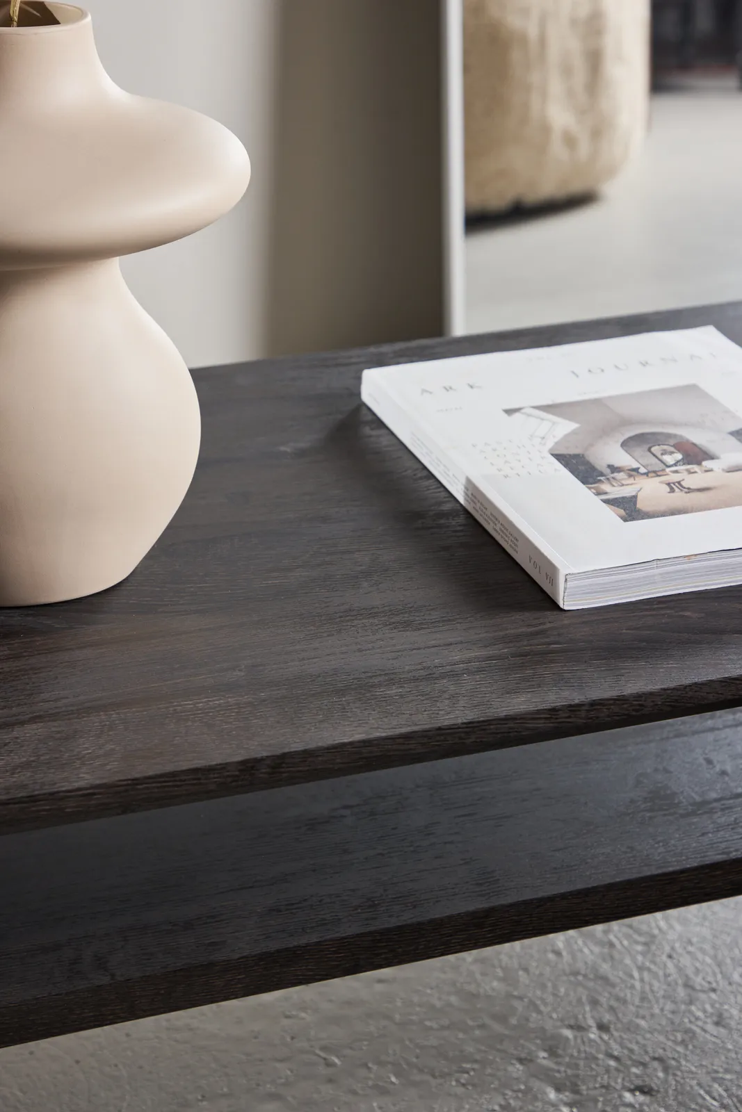 Couchtisch Telemarket in schwarz, 50x110x38 cm - Image 5