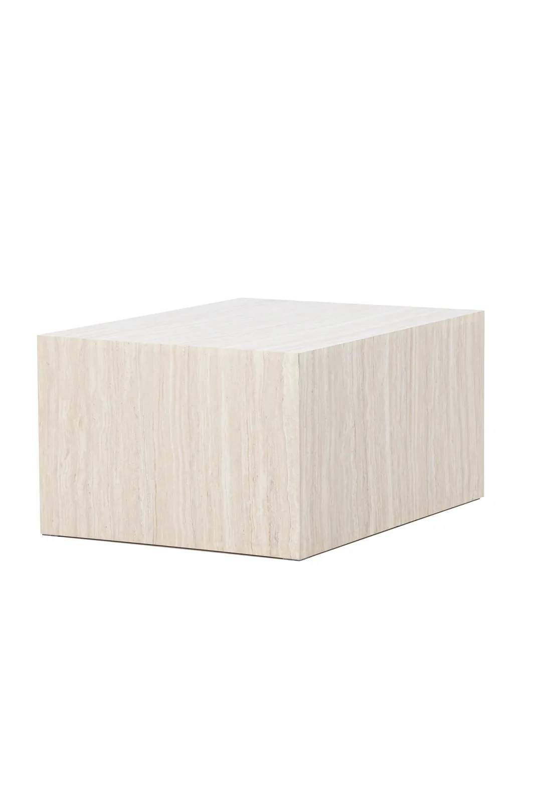 Couchtisch York mit beigem Travertinlook, 60x80x40 cm - Image 7