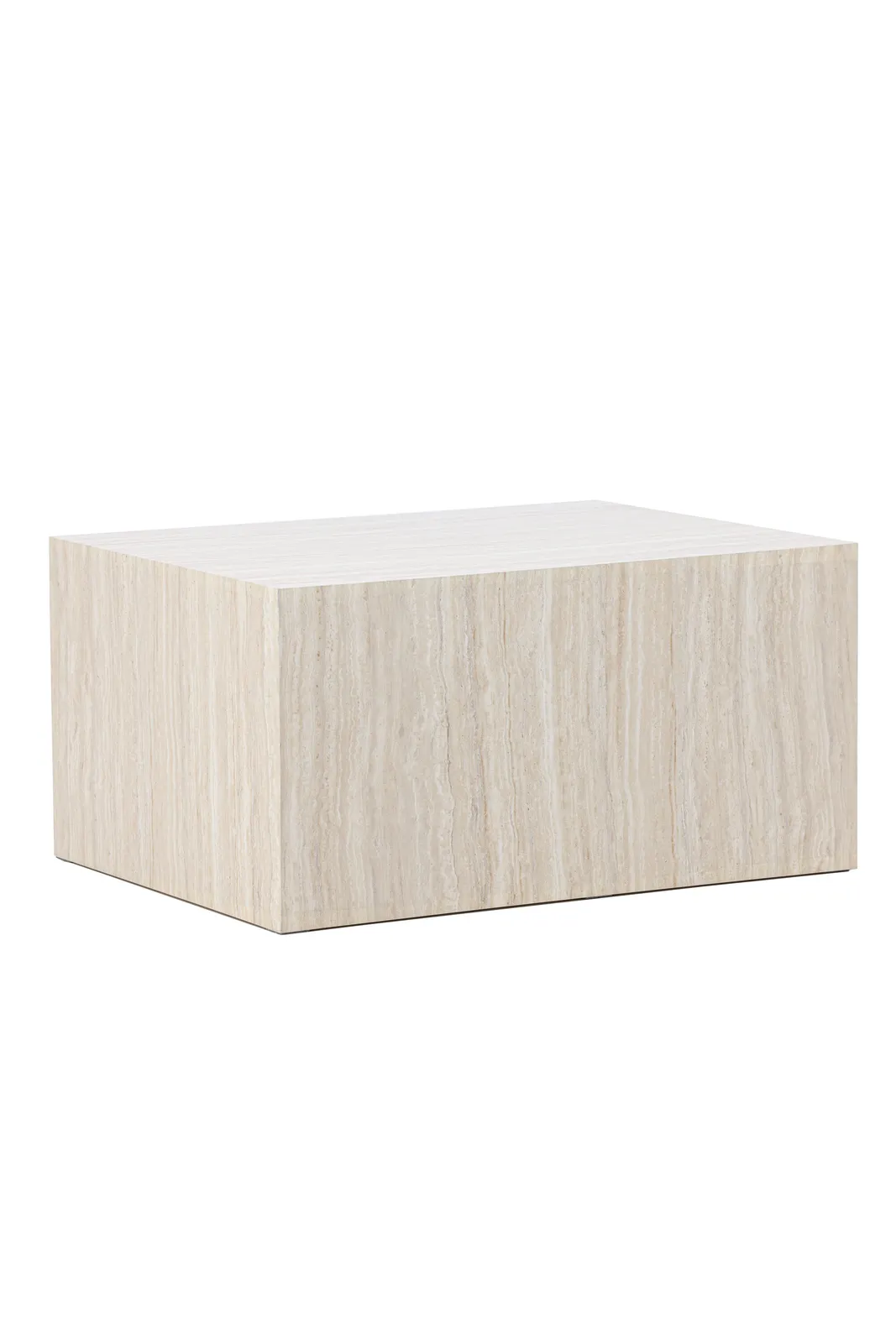 Couchtisch York mit beigem Travertinlook, 60x80x40 cm - Image 8