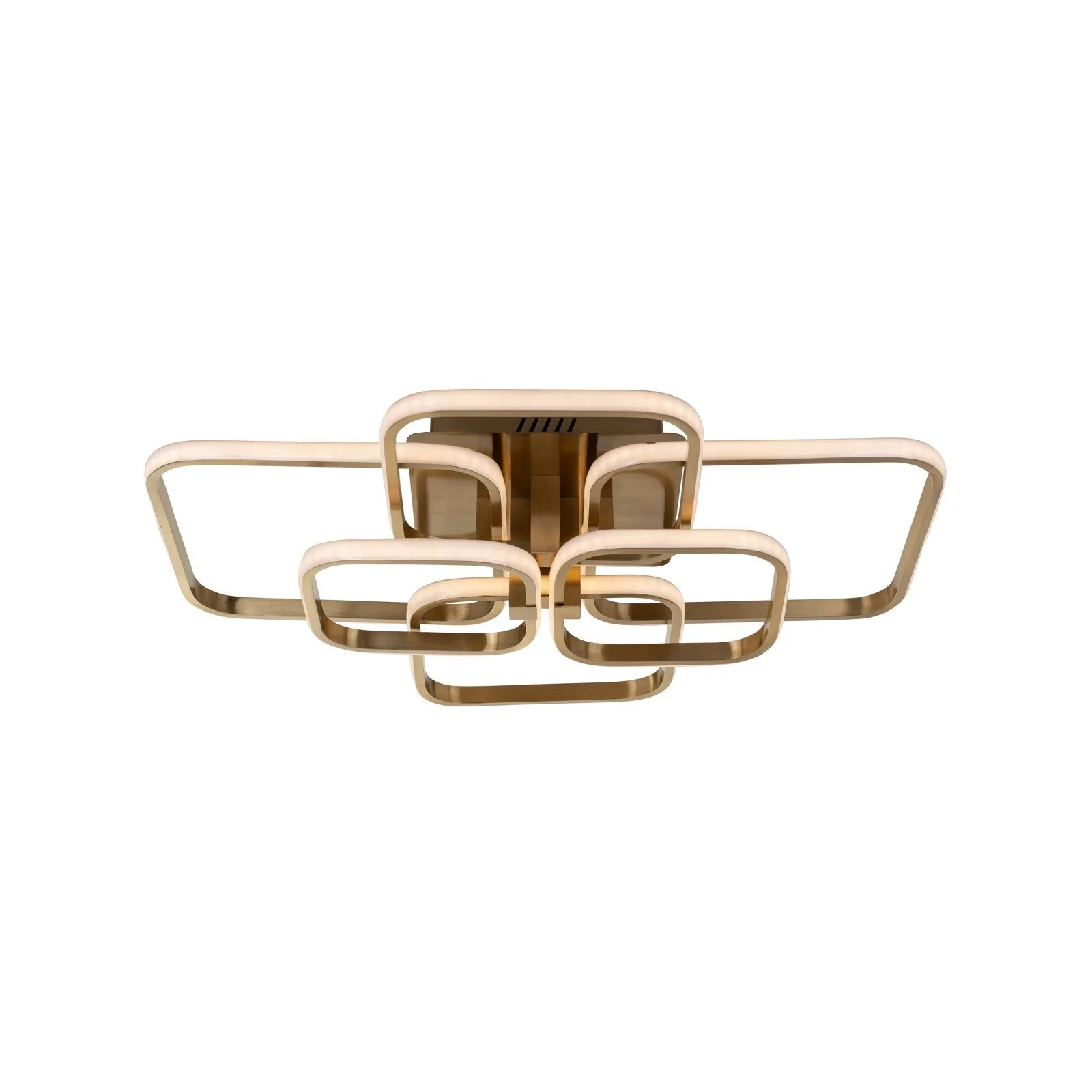 Deckenleuchte Cailey in brushed gold aus Aluminium und Eisen, 69x57x15,5 cm