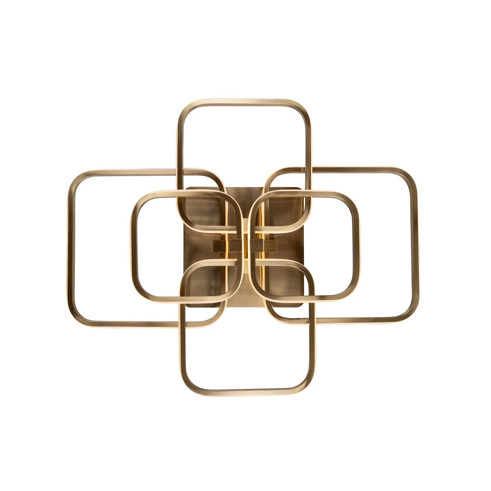 Deckenleuchte Cailey in brushed gold aus Aluminium und Eisen, 69x57x15,5 cm - Image 4
