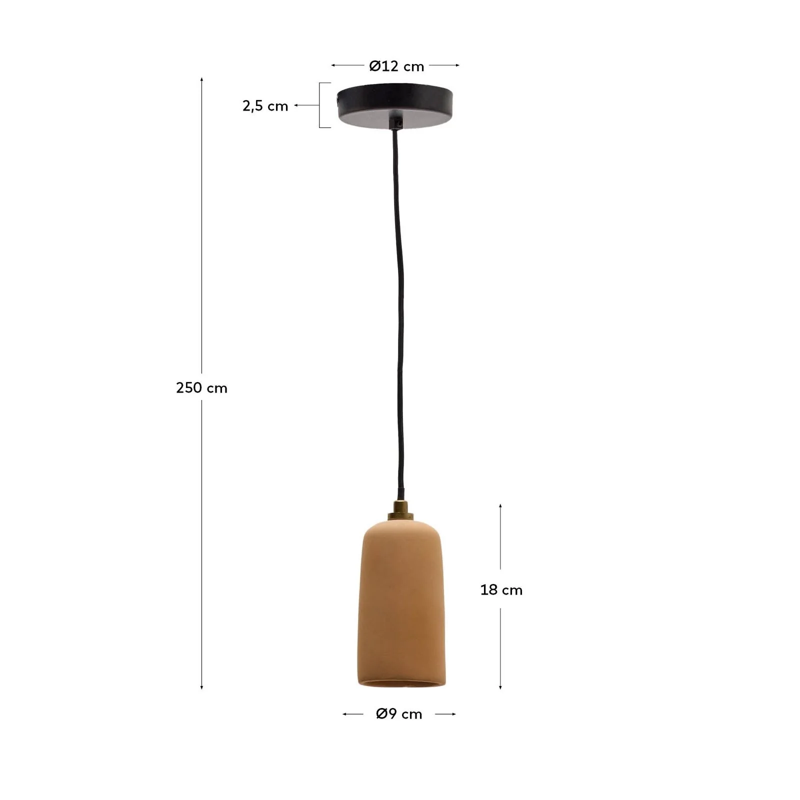 Deckenleuchte Madsen aus Terrakotta Ø 8 cm - Image 2