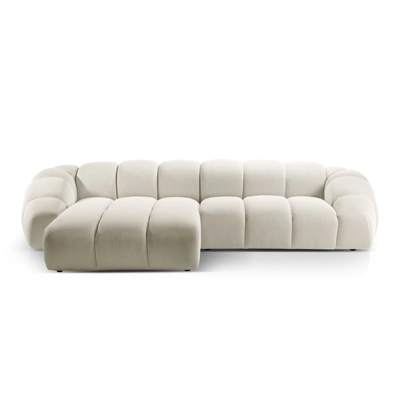 Diana 4-Sitzer Ecksofa Links, mit Bezug aus 3D-Stoff, Samt oder Strukturstoff, 334x182 cm