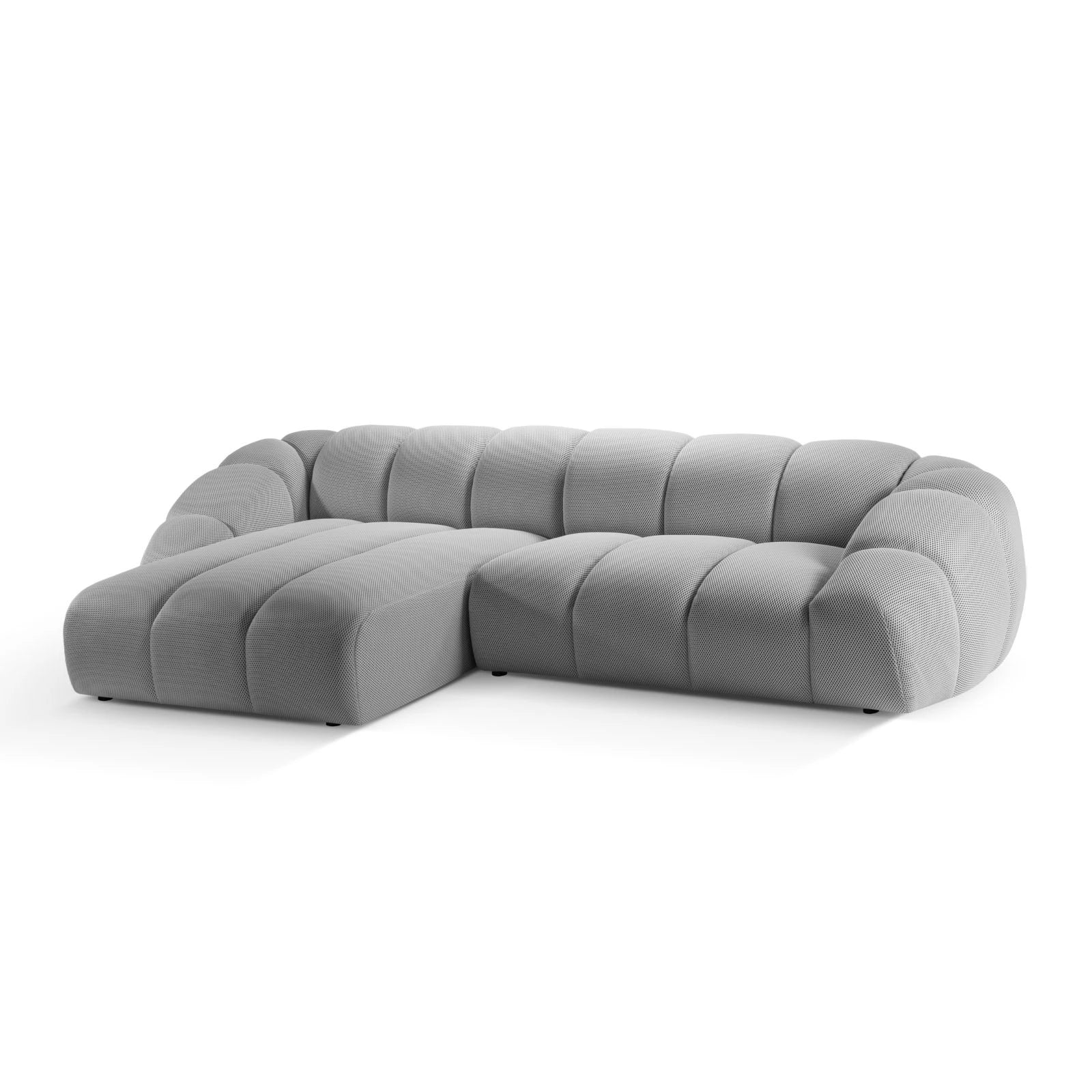 Diana 4-Sitzer Ecksofa Links, mit Bezug aus 3D-Stoff, Samt oder Strukturstoff, 334x182 cm - Image 10