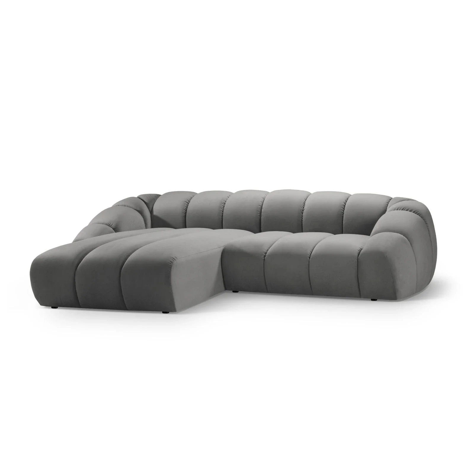 Diana 4-Sitzer Ecksofa Links, mit Bezug aus 3D-Stoff, Samt oder Strukturstoff, 334x182 cm - Image 100