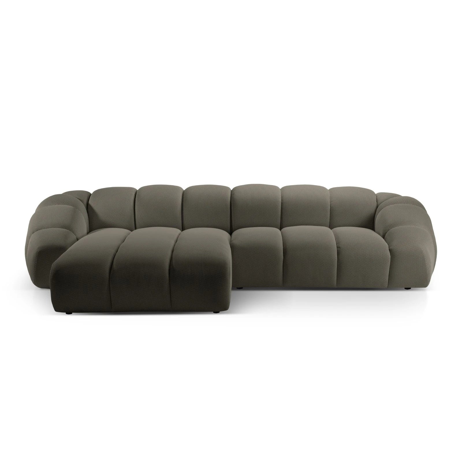 Diana 4-Sitzer Ecksofa Links, mit Bezug aus 3D-Stoff, Samt oder Strukturstoff, 334x182 cm - Image 13
