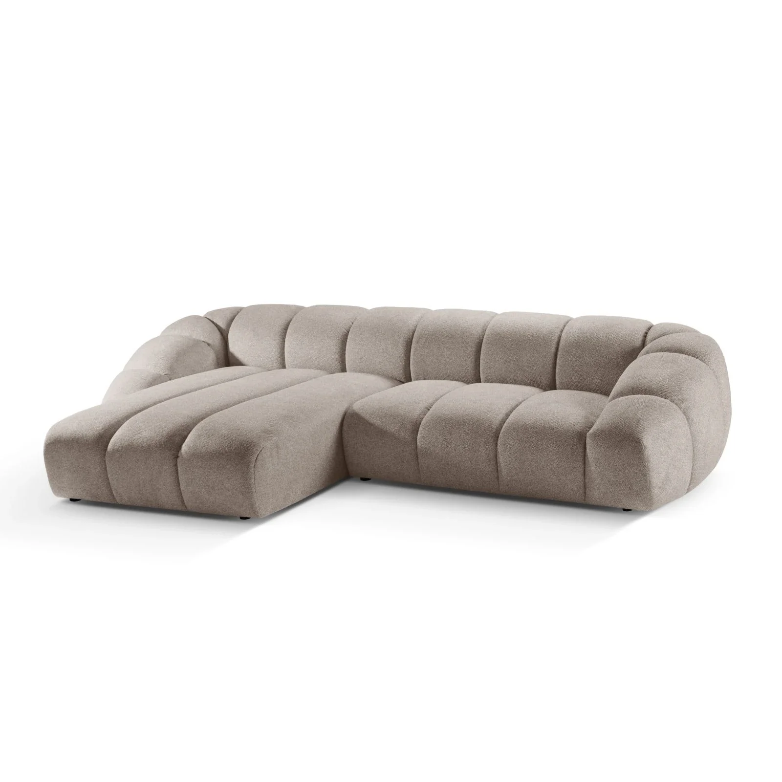 Diana 4-Sitzer Ecksofa Links, mit Bezug aus 3D-Stoff, Samt oder Strukturstoff, 334x182 cm - Image 34