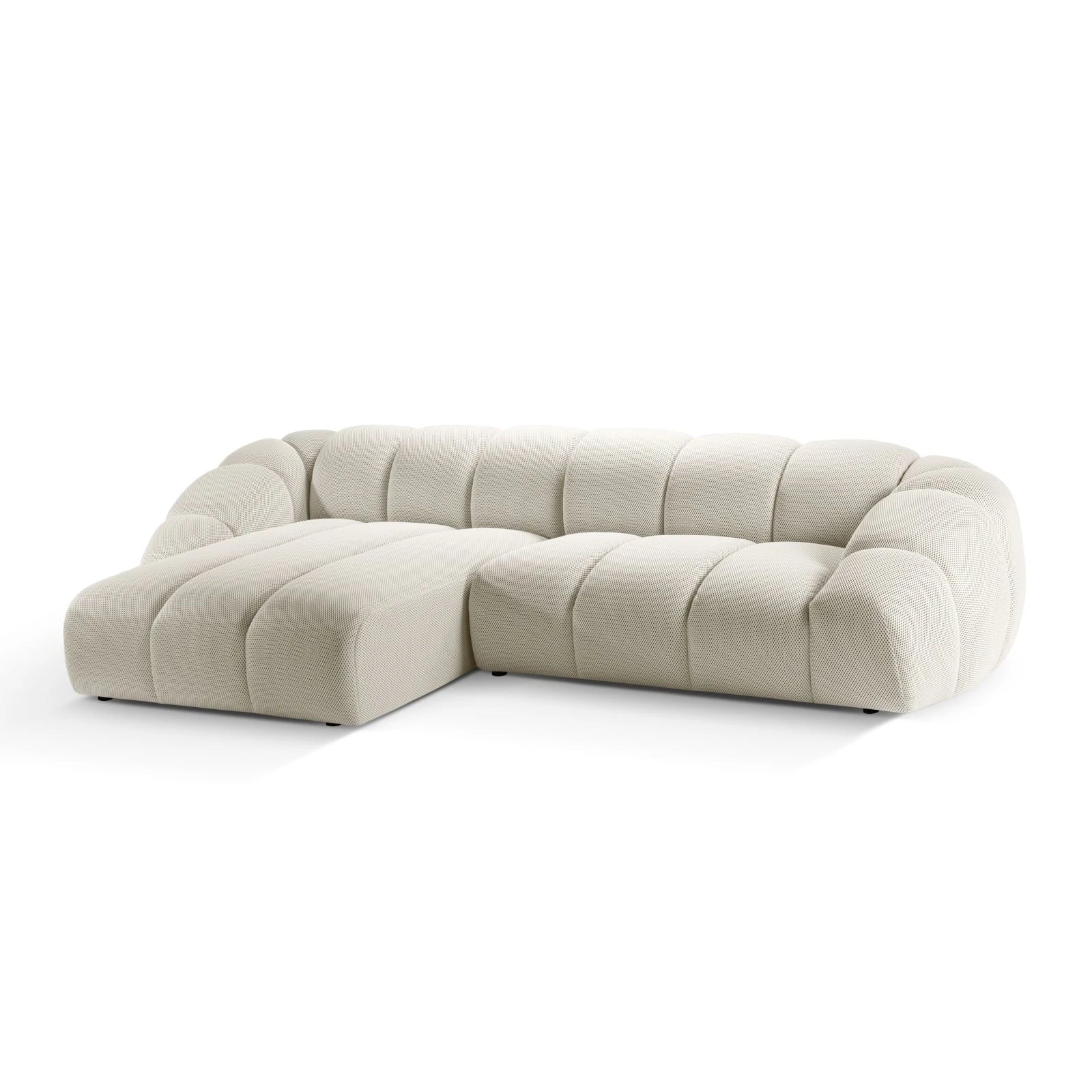 Diana 4-Sitzer Ecksofa Links, mit Bezug aus 3D-Stoff, Samt oder Strukturstoff, 334x182 cm - Image 4