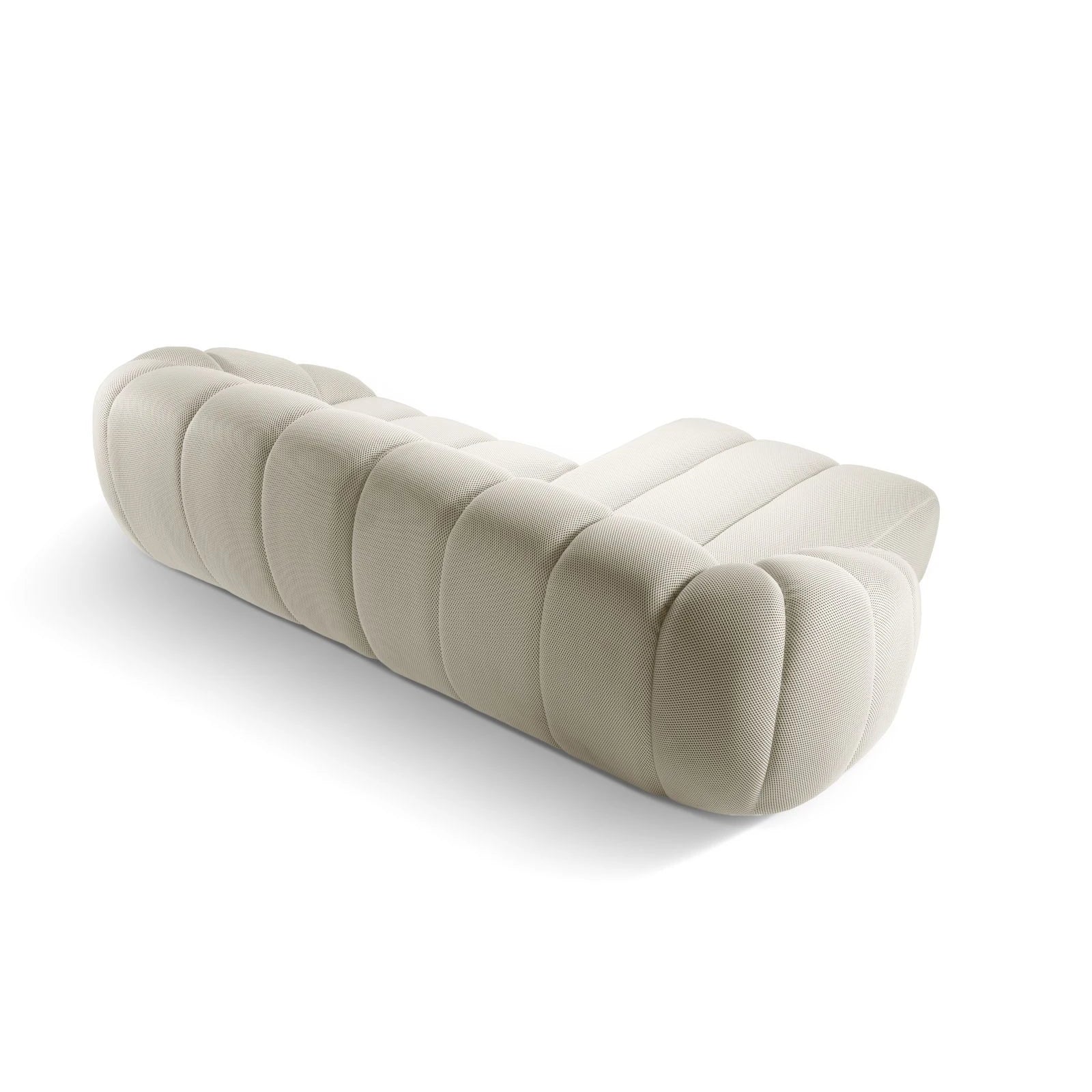 Diana 4-Sitzer Ecksofa Links, mit Bezug aus 3D-Stoff, Samt oder Strukturstoff, 334x182 cm - Image 5