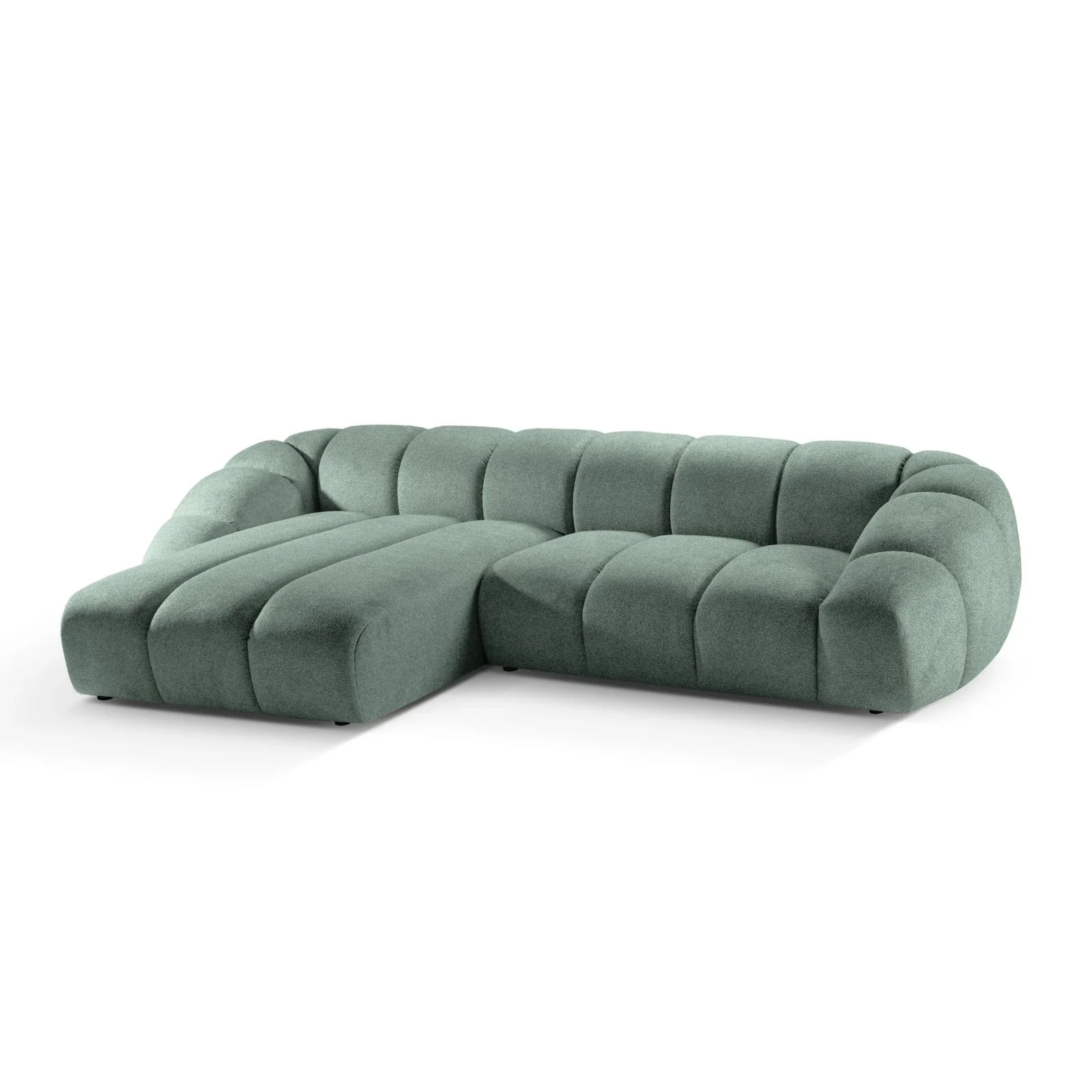 Diana 4-Sitzer Ecksofa Links, mit Bezug aus 3D-Stoff, Samt oder Strukturstoff, 334x182 cm - Image 52