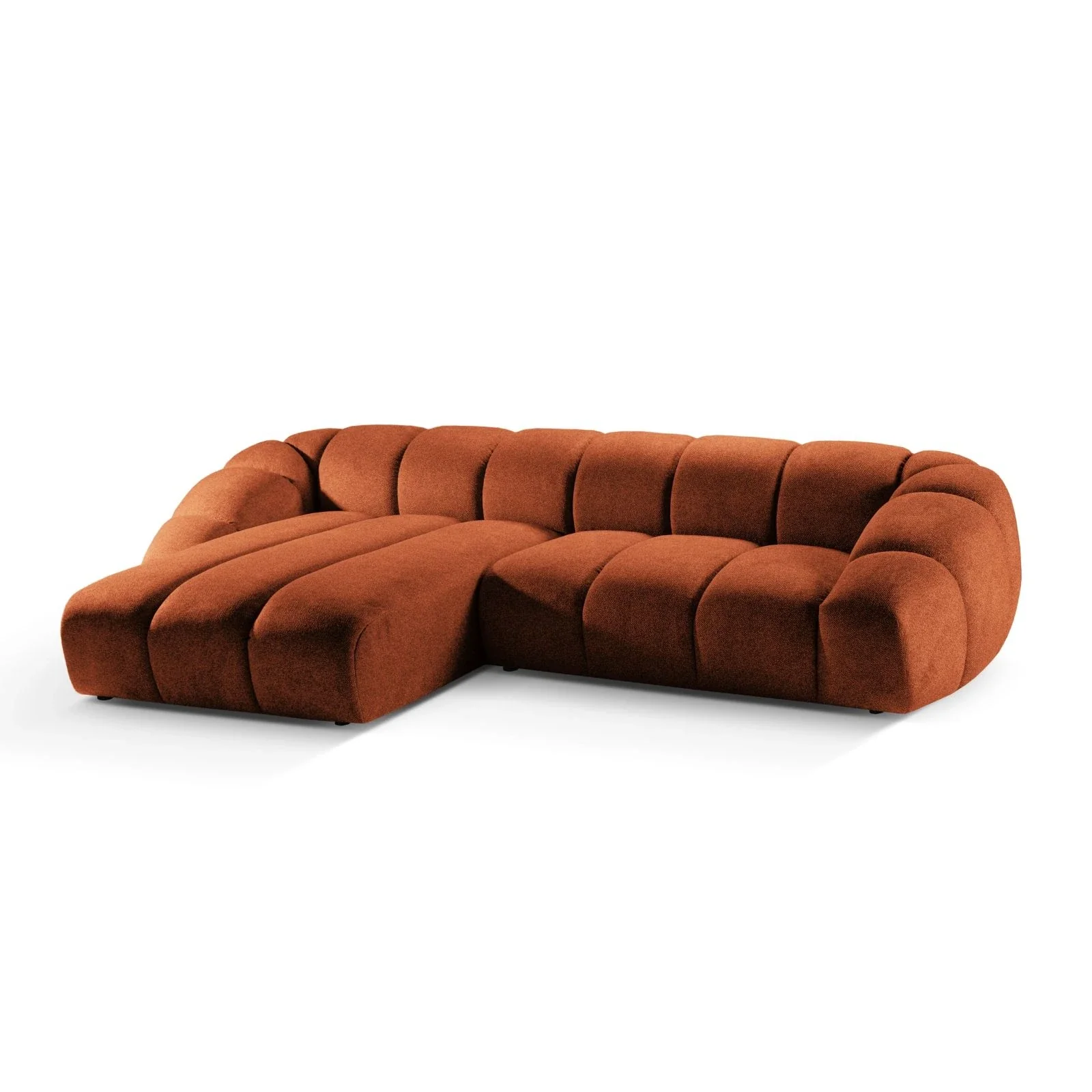 Diana 4-Sitzer Ecksofa Links, mit Bezug aus 3D-Stoff, Samt oder Strukturstoff, 334x182 cm - Image 70