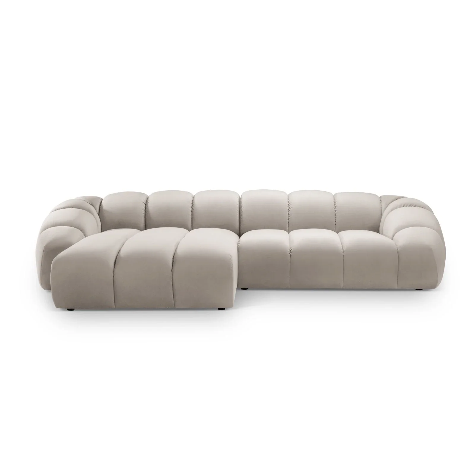 Diana 4-Sitzer Ecksofa Links, mit Bezug aus 3D-Stoff, Samt oder Strukturstoff, 334x182 cm - Image 73