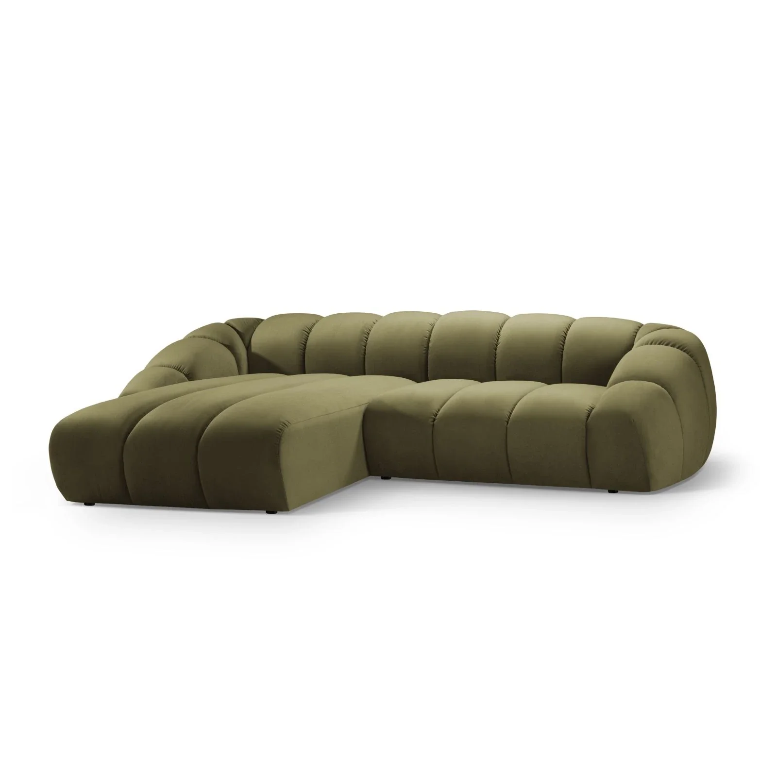 Diana 4-Sitzer Ecksofa Links, mit Bezug aus 3D-Stoff, Samt oder Strukturstoff, 334x182 cm - Image 90